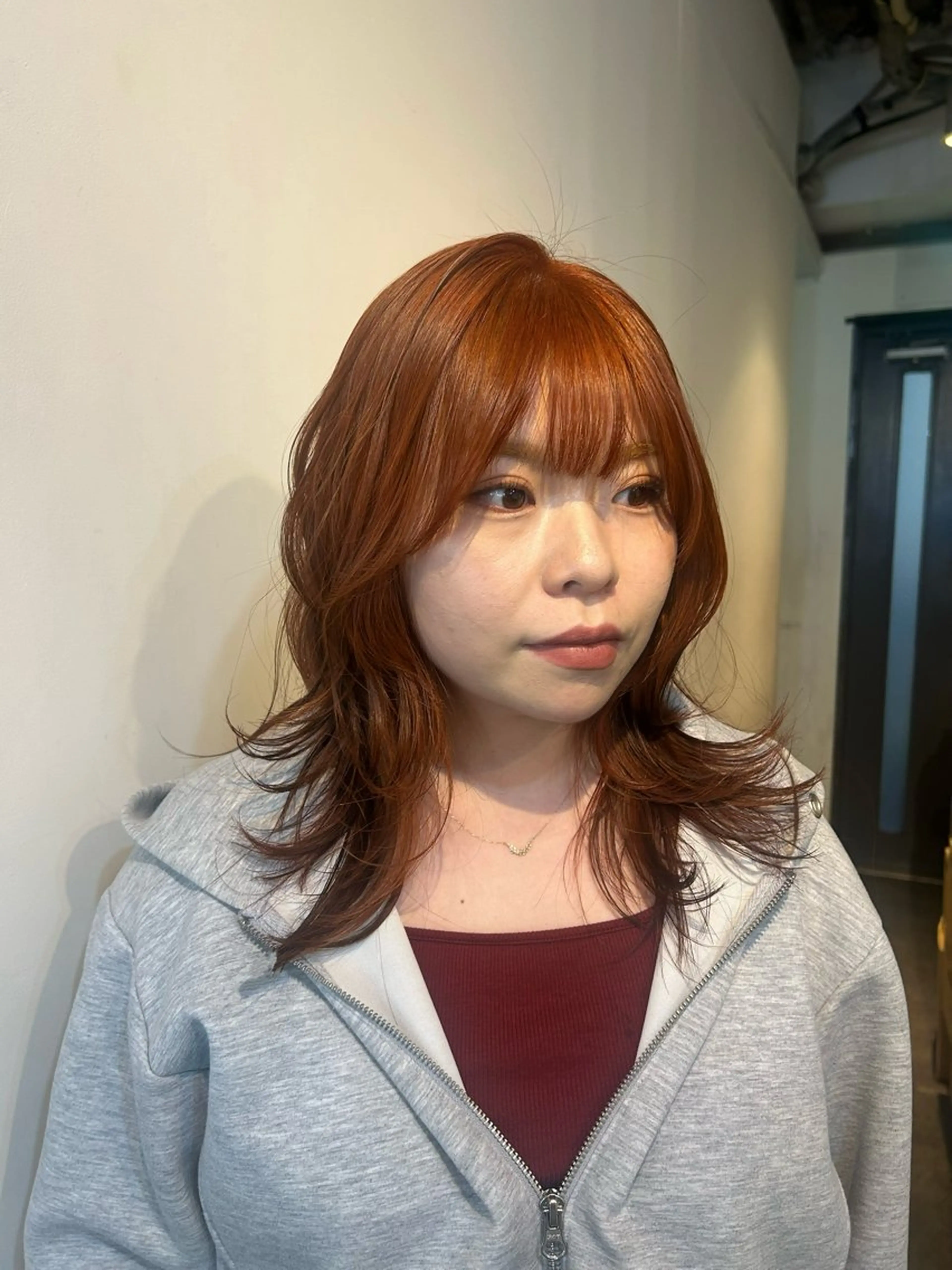 ミディアム カット ヘアカラー ✂韓国レイヤー 🦋みやび🪽のヘアスタイル