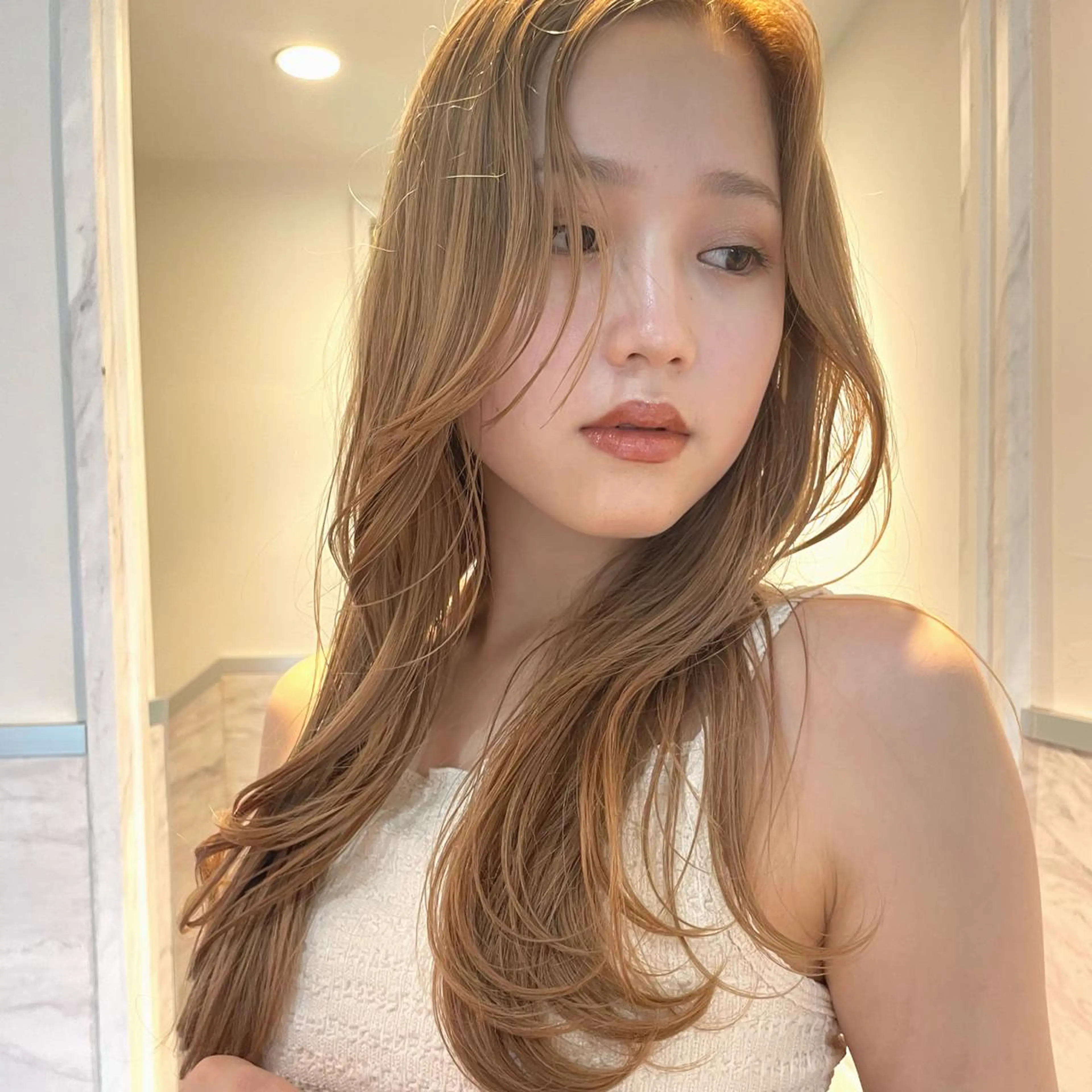 セミロング カラー 🫧透明感ヘア🫧 🧸竹花　彩希🧸のヘアスタイル