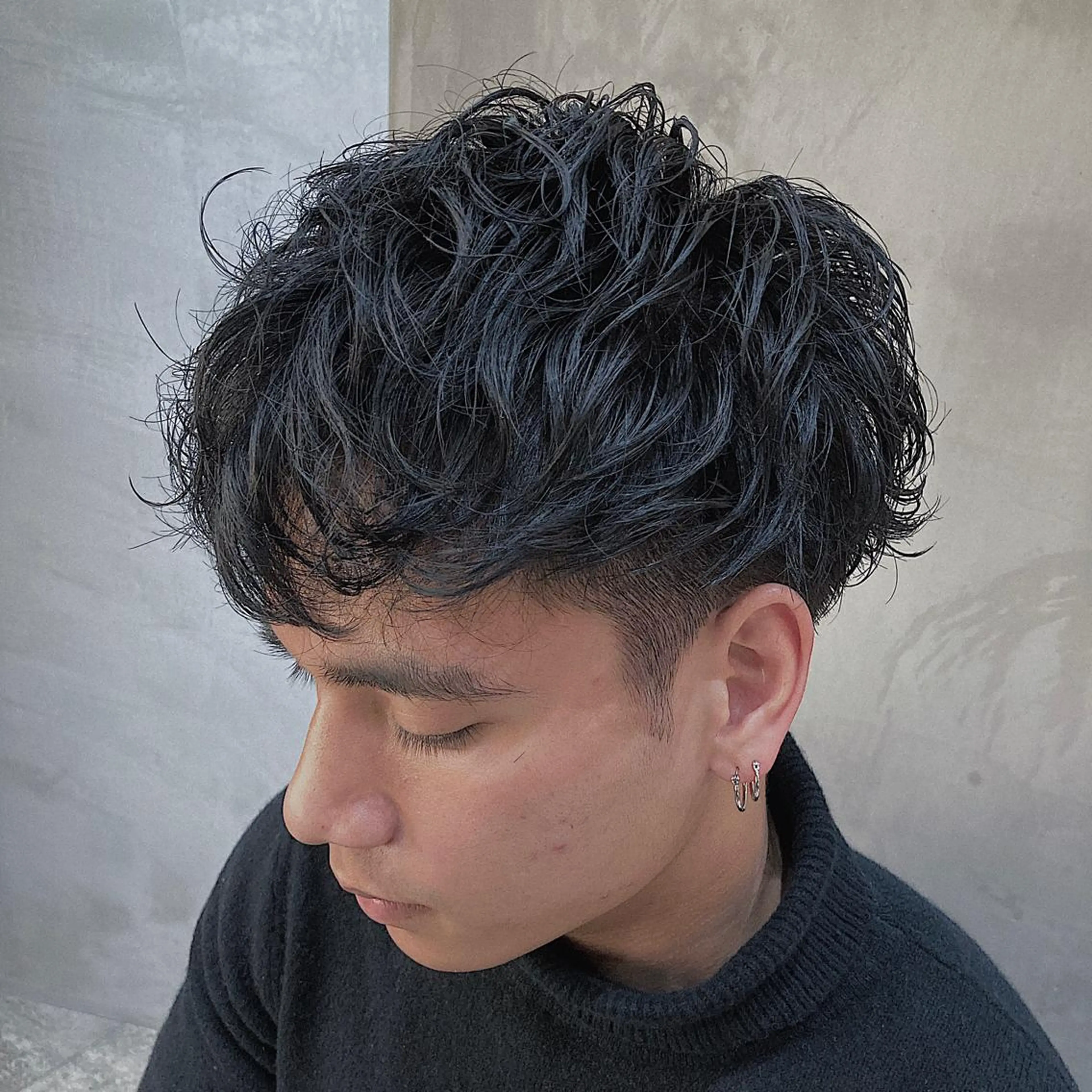 ショート パーマ メンズ メンズパーマ カット パーマ トリートメント 波巻きスパイラルパー マ/シャドウパーマ駿のヘアスタイル