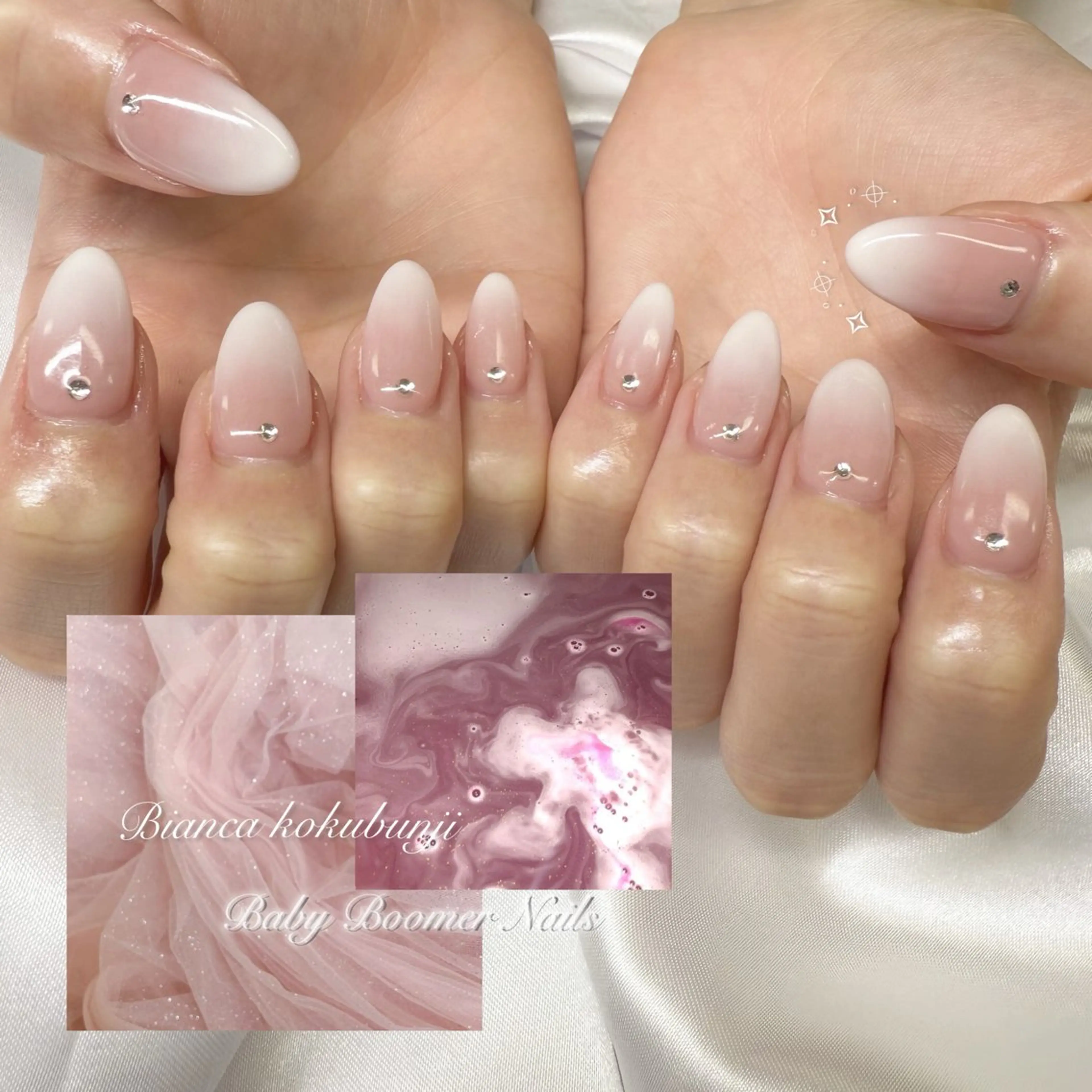 ネイル グラデーション オフィスネイル 赤色 ハンドネイル Bianca☁国分寺 🤍店長/黒木愛美のネイルデザイン