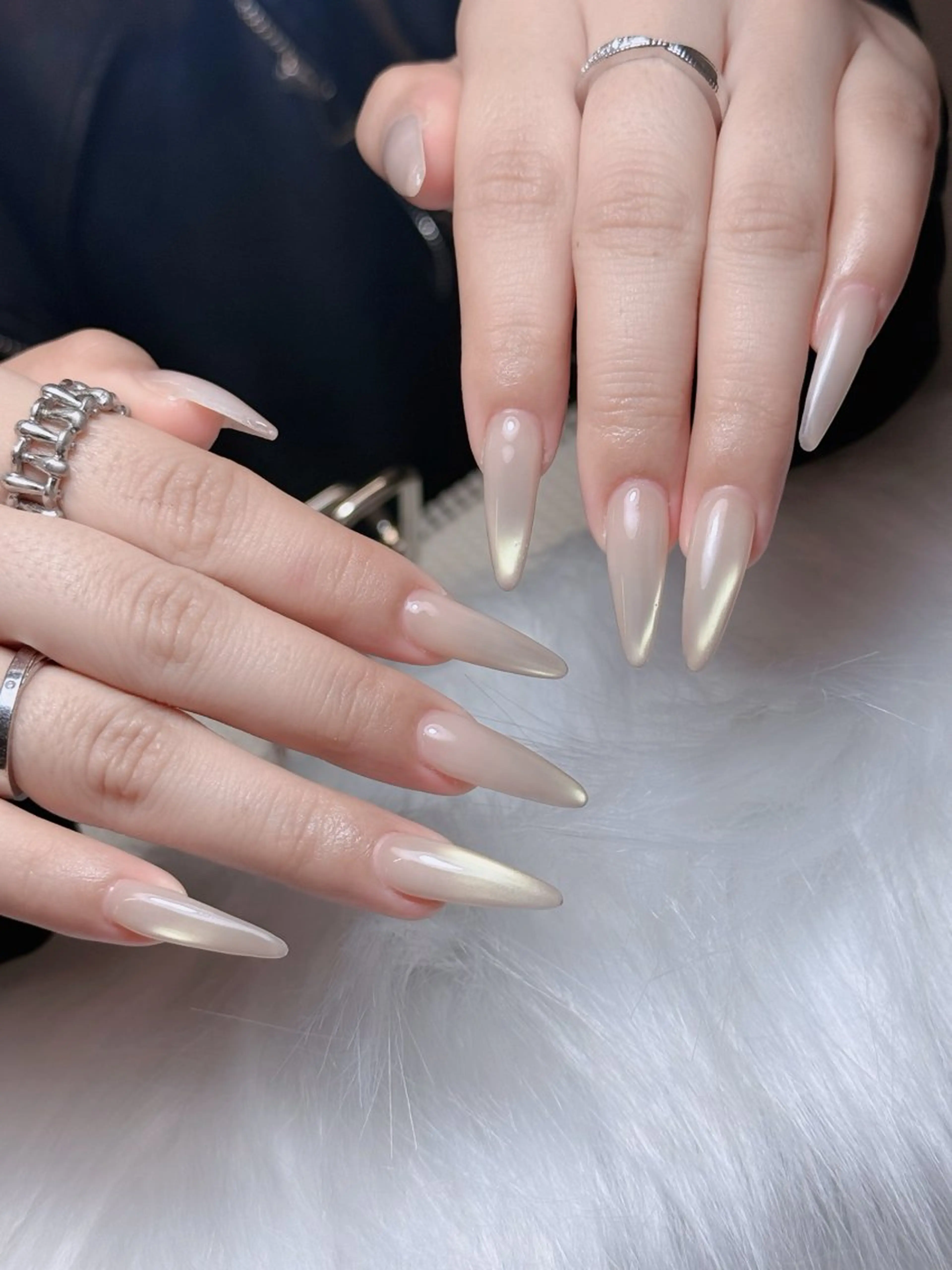 ネイル オーロラネイル チークネイル フットネイル フレンチネイル 韓国ネイル ハンドネイル Lumi Nailのネイルデザイン