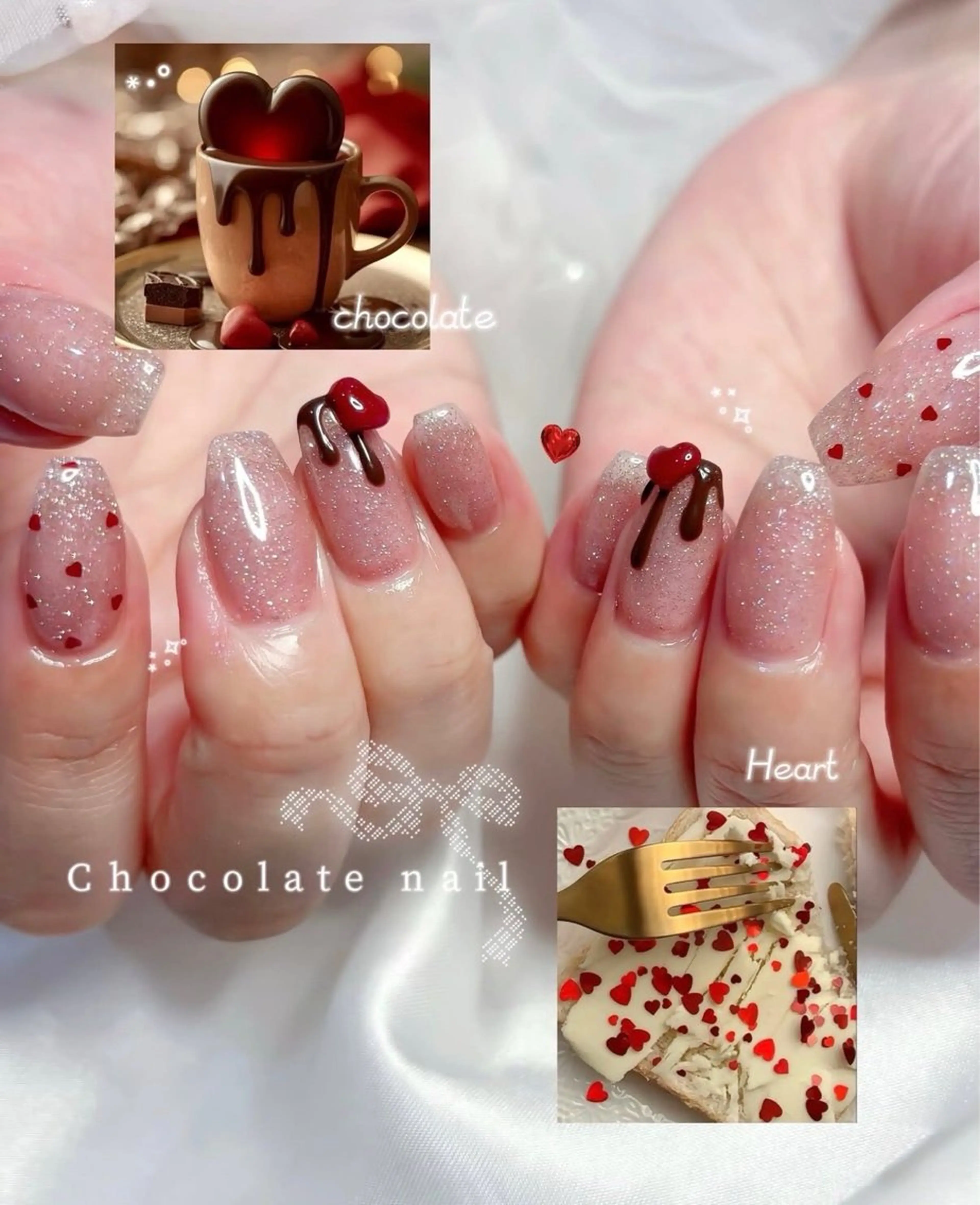 ネイル チークネイル キラキラネイル 韓国ネイル マグネットネイル ニュアンスネイル ハンドネイル H&B せつかのネイルデザイン