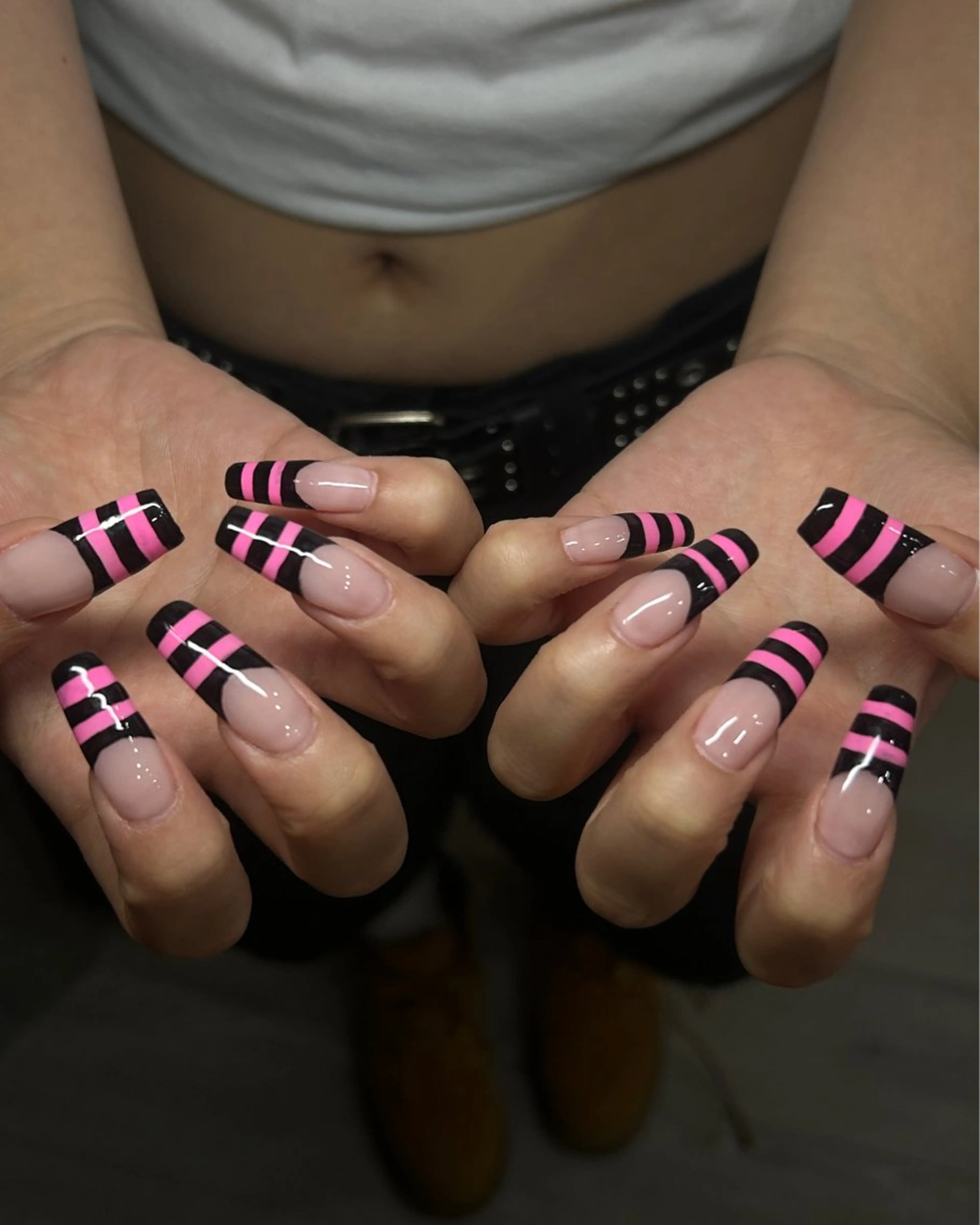 ネイル ハンドネイル Haluca 長さ出し🍀のネイルデザイン