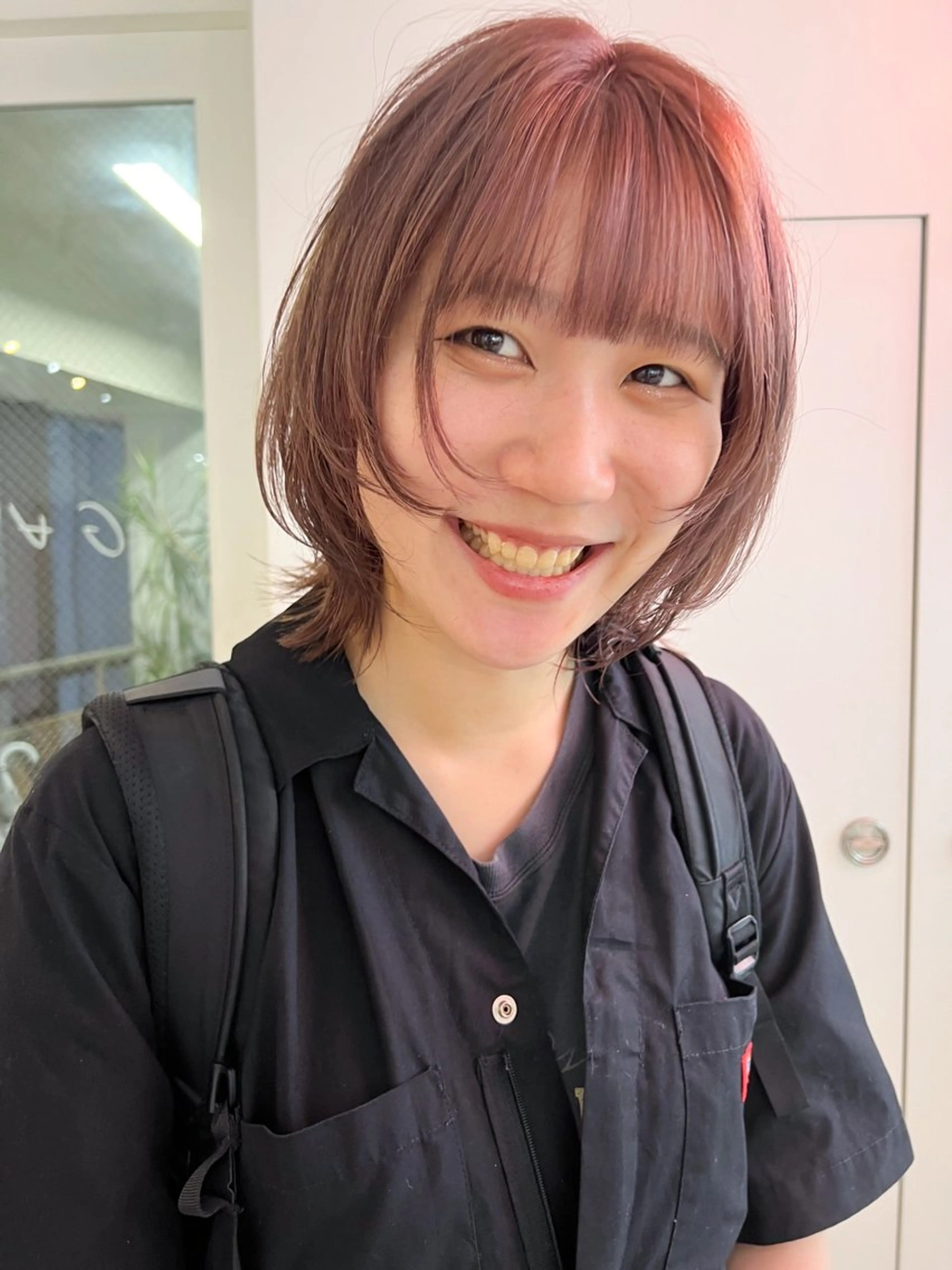 ミディアム ヘアカラー トリートメント トレンドボブ /ミリヤのヘアスタイル