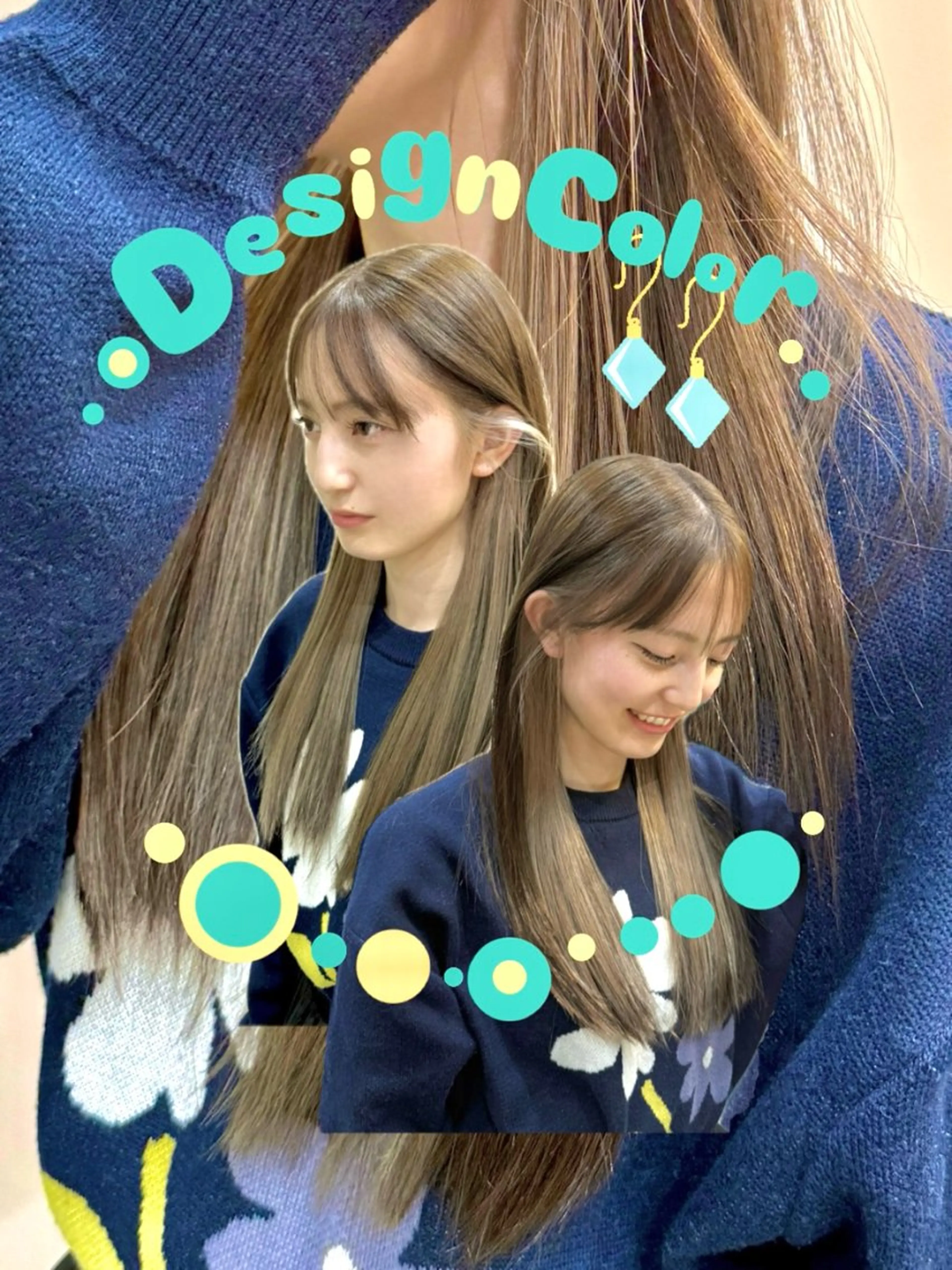 【ご新規様】初回限定50%off❣️デザインカラー🌈((ミディアムまでの写真