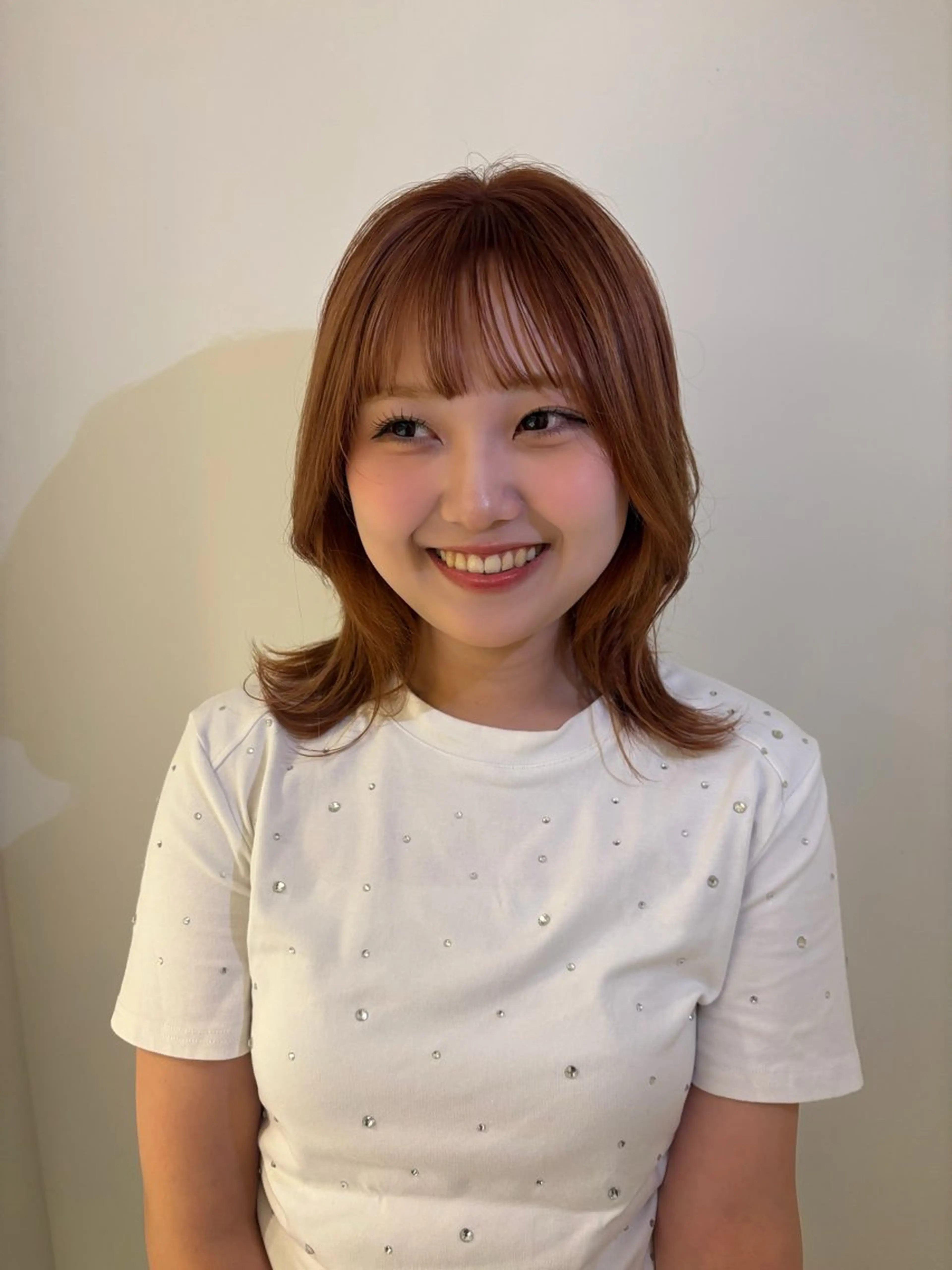 ミディアム ヘアカラー ハイトーン/ ハイライト真柚🍨のヘアスタイル