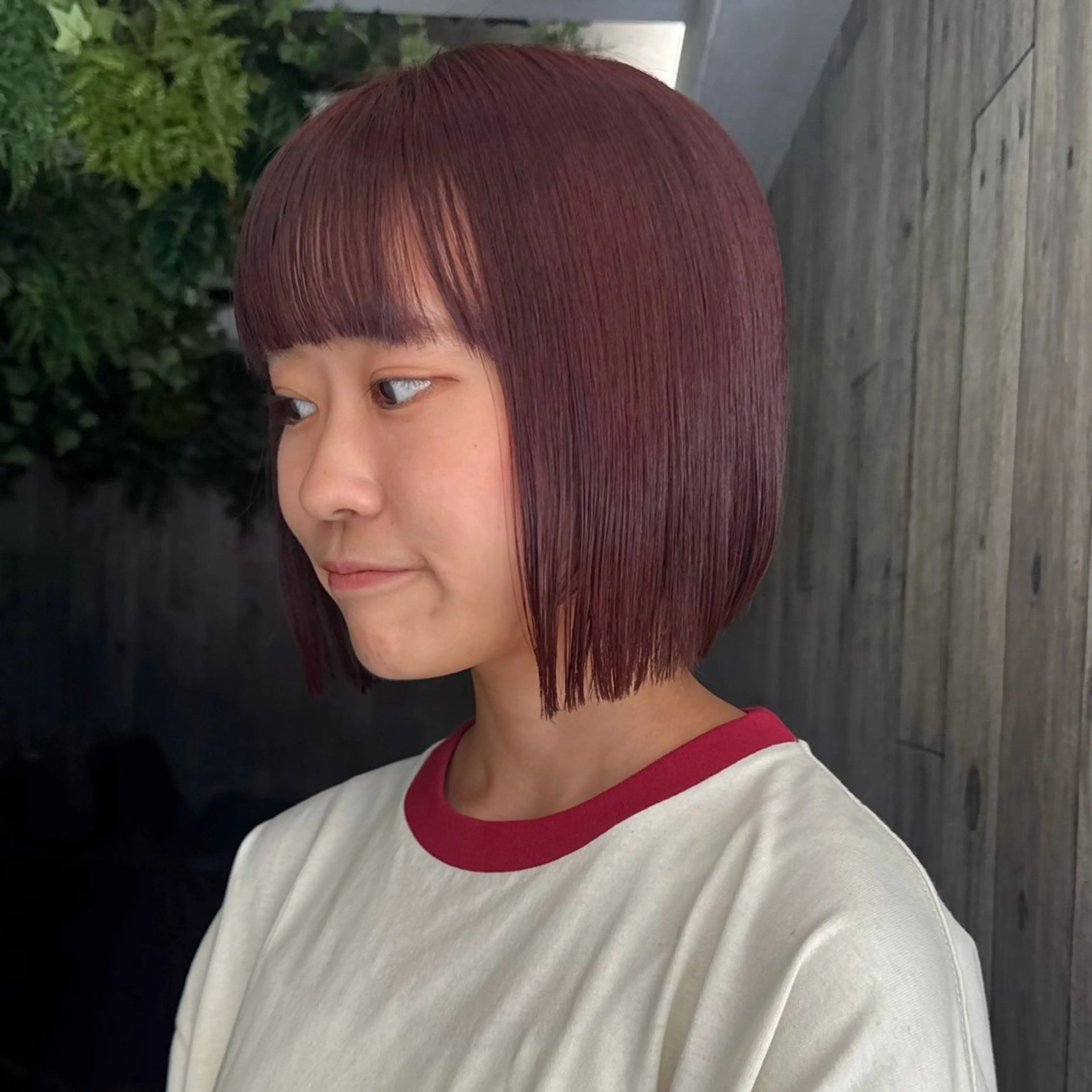 ショート カラー ヘアアレンジ ブリーチ カシス ダブルカラー ヘアカラー トリートメント あおい 🍒暖色カラーのヘアスタイル