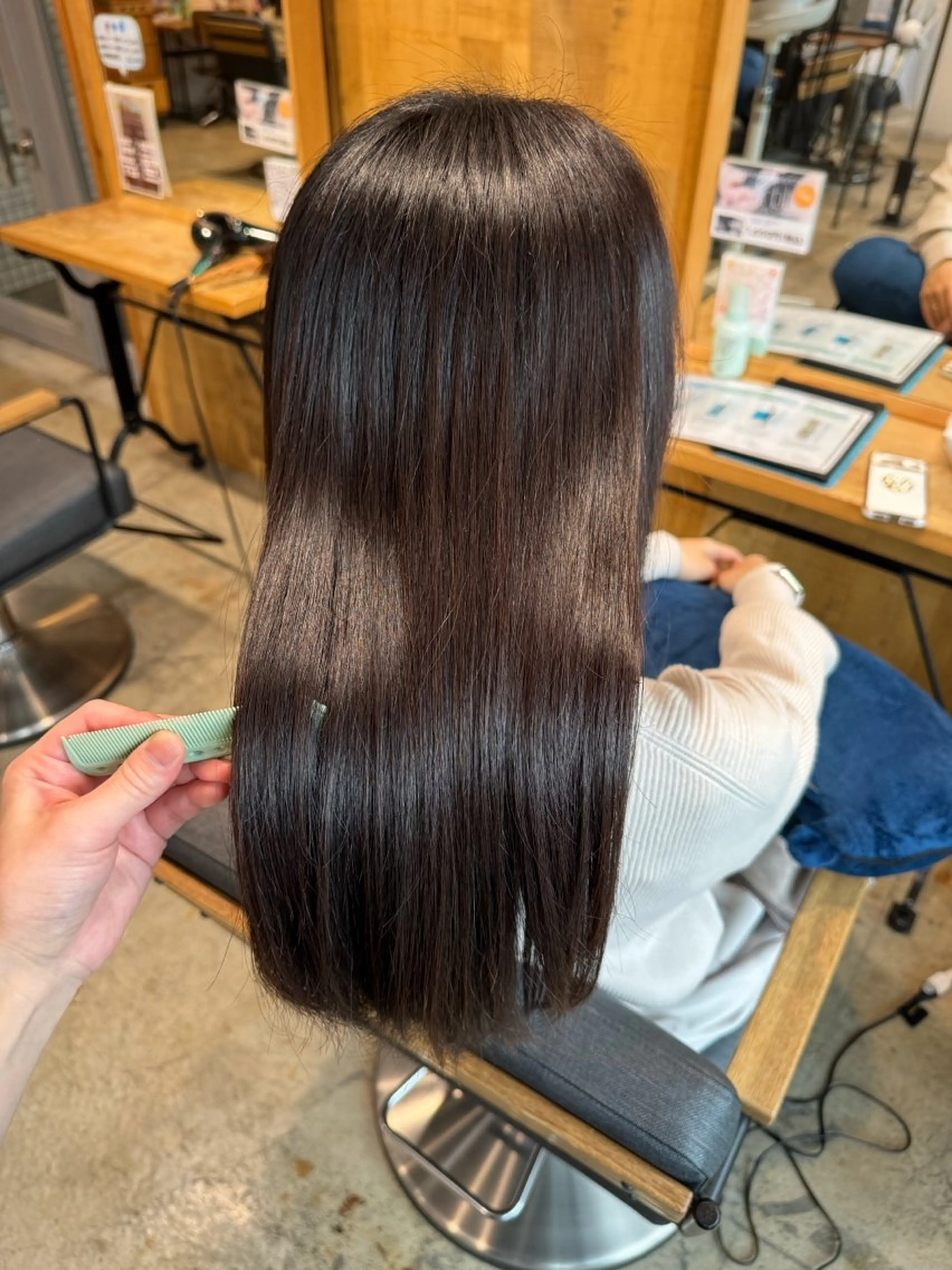 ロング カラー 髪質改善 カット ヘアカラー レイヤー/髪質改善 渡邉【日吉美容室】のヘアスタイル