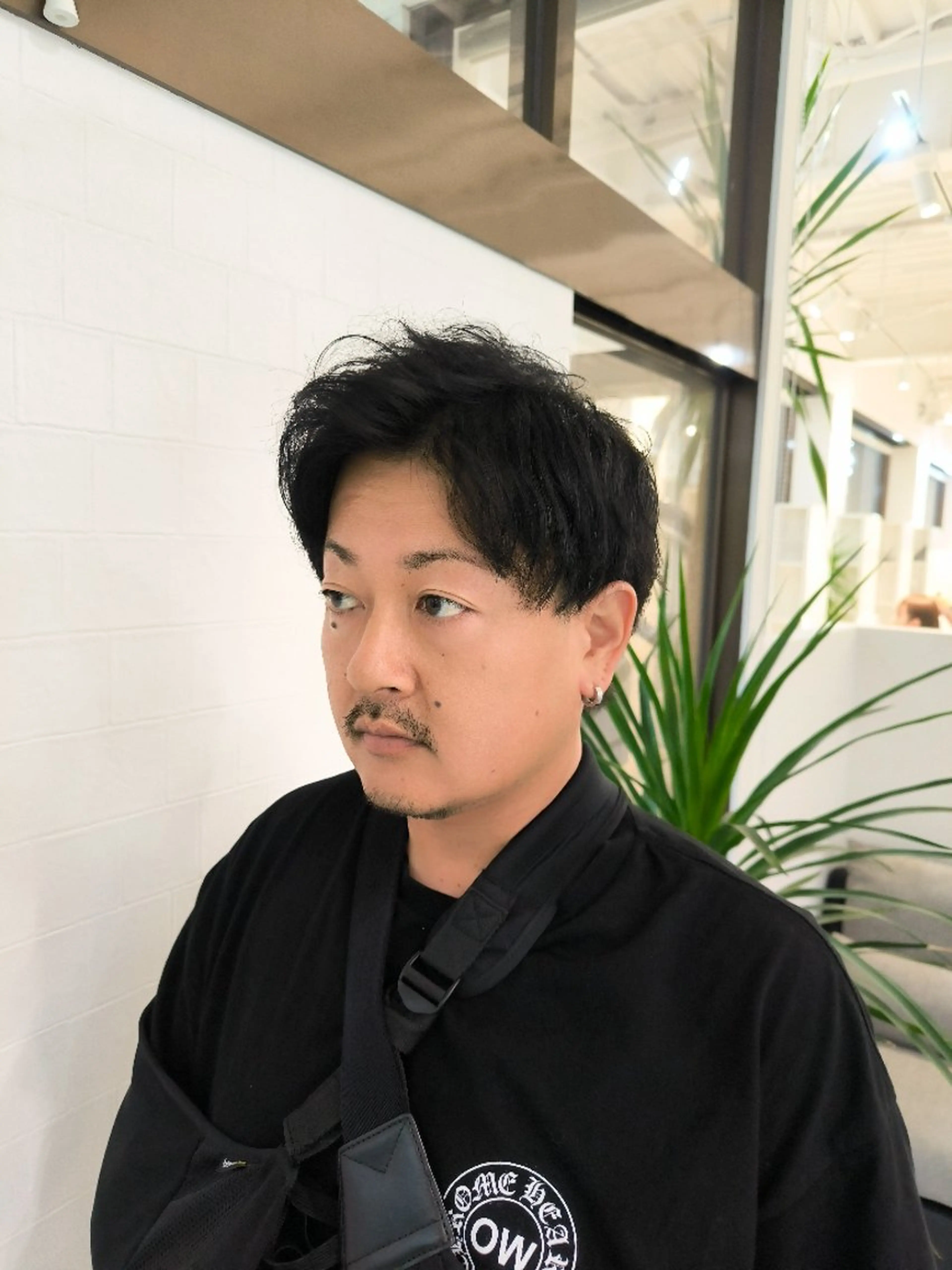 ミディアム メンズ パーマ ミディアムパーマ メンズパーマ 波巻きパーマ かきあげバング カット パーマ Antwerp💎 ✂︎HiROKi✂︎のヘアスタイル