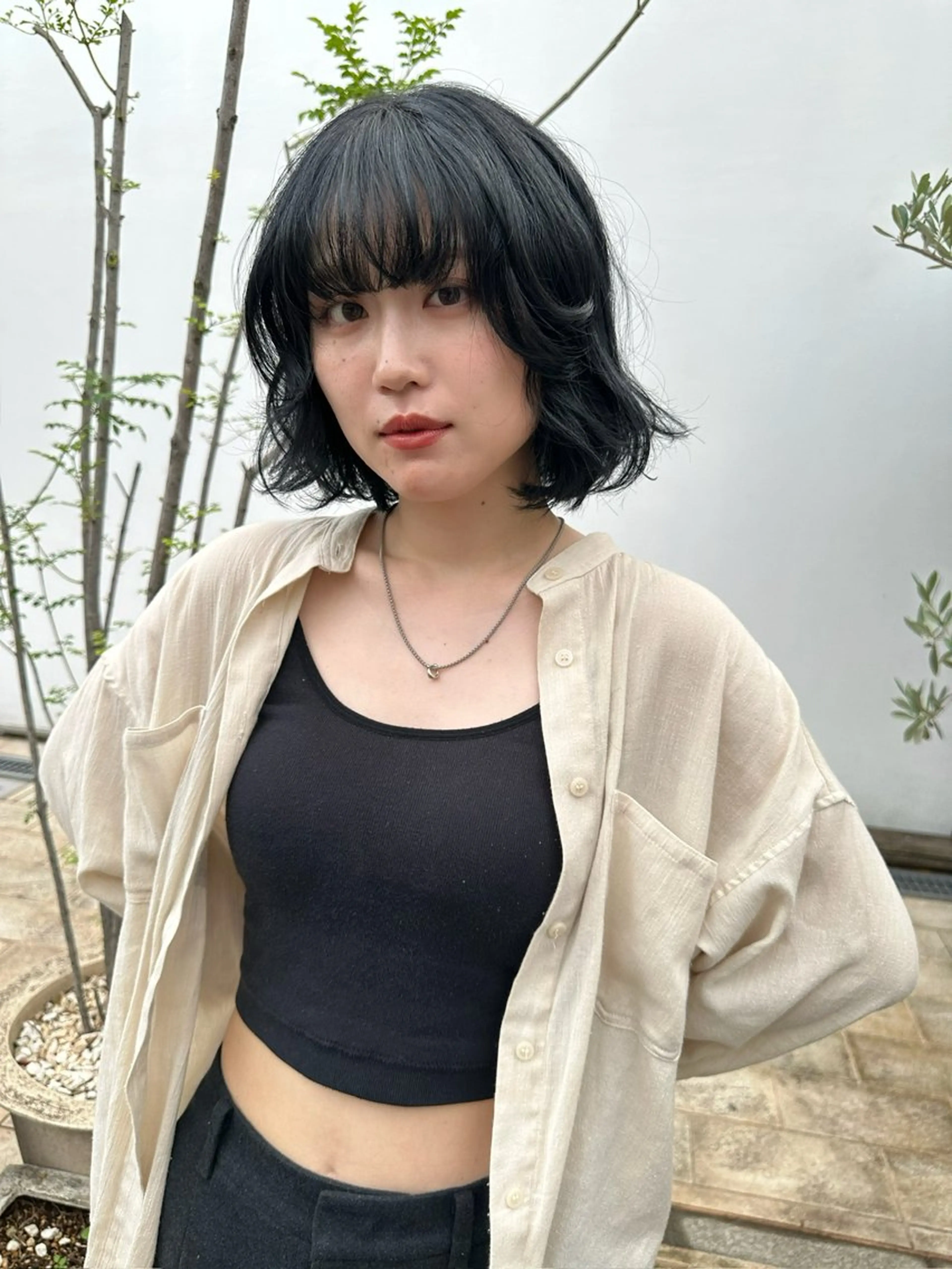 ミディアム カット ヘアカラー お悩み解決パーマ hana🩰のヘアスタイル