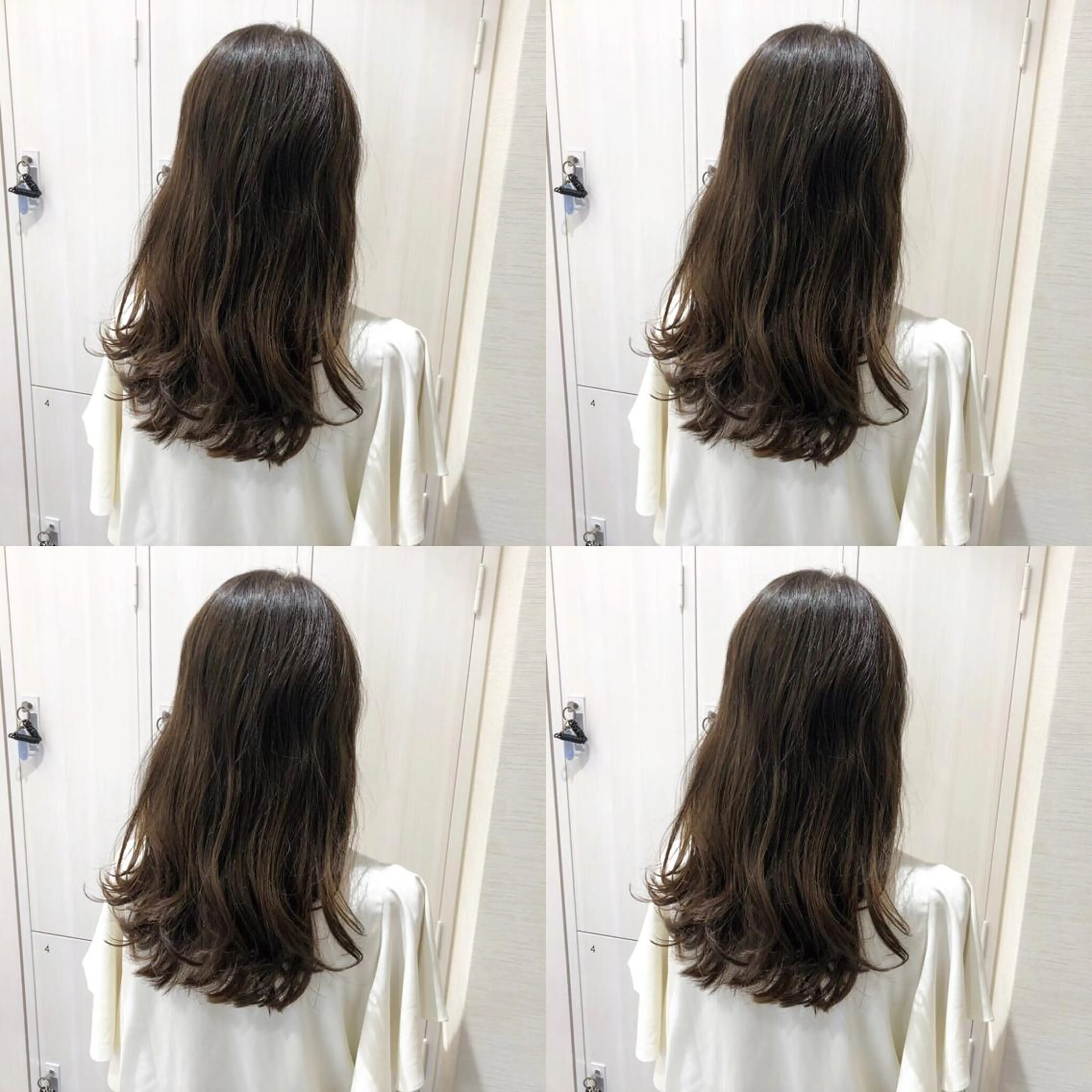 ロング カラー アディクシーカラー アッシュ バレイヤージュ 透明感カラー グラデーションカラー レイヤー/韓国/ 顔周り/しんやのヘアスタイル