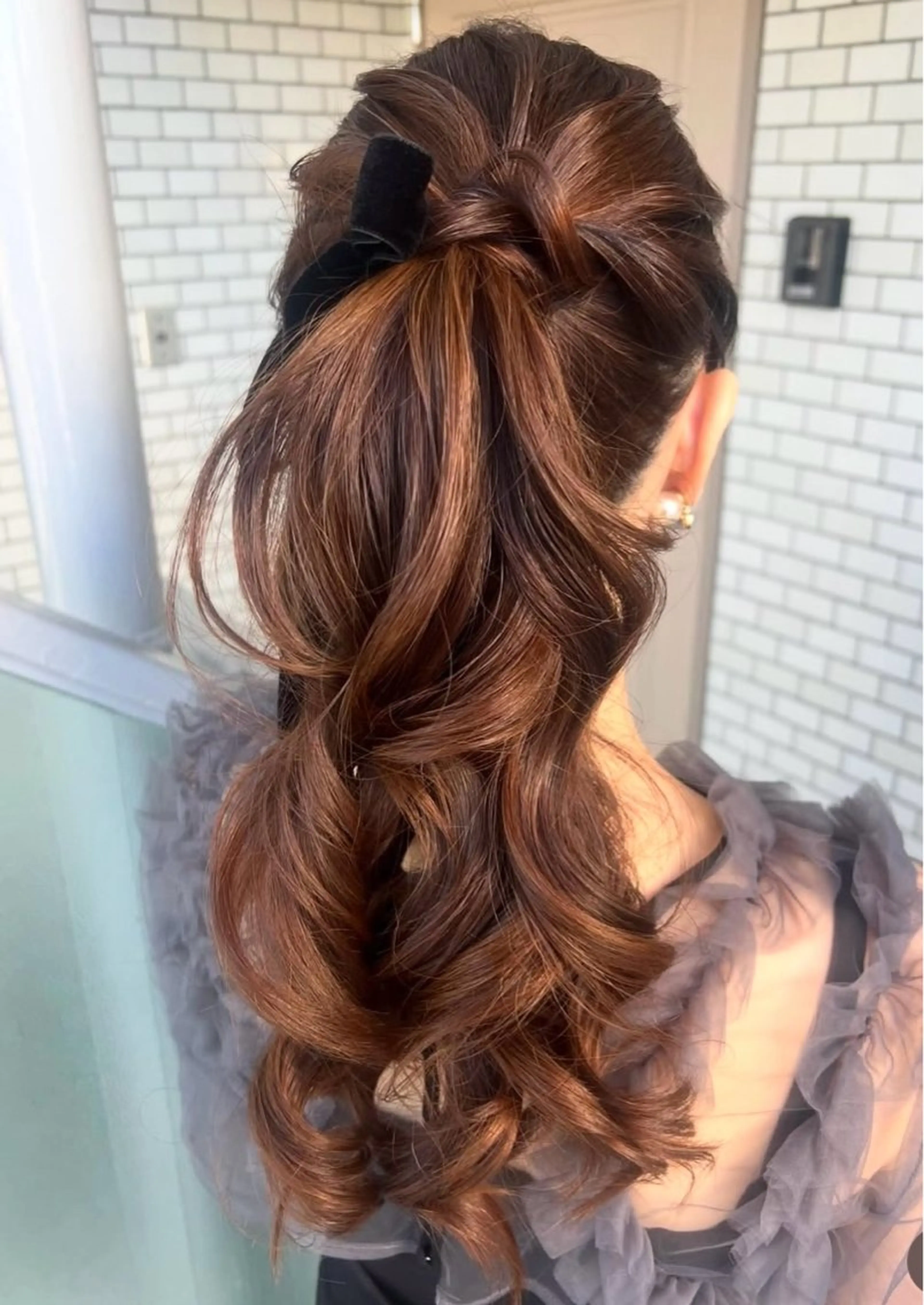 ヘアアレンジ ポニーテール ヘアセット 大人可愛いヘアメイク 💋🧚‍♀️しずかのヘアスタイル