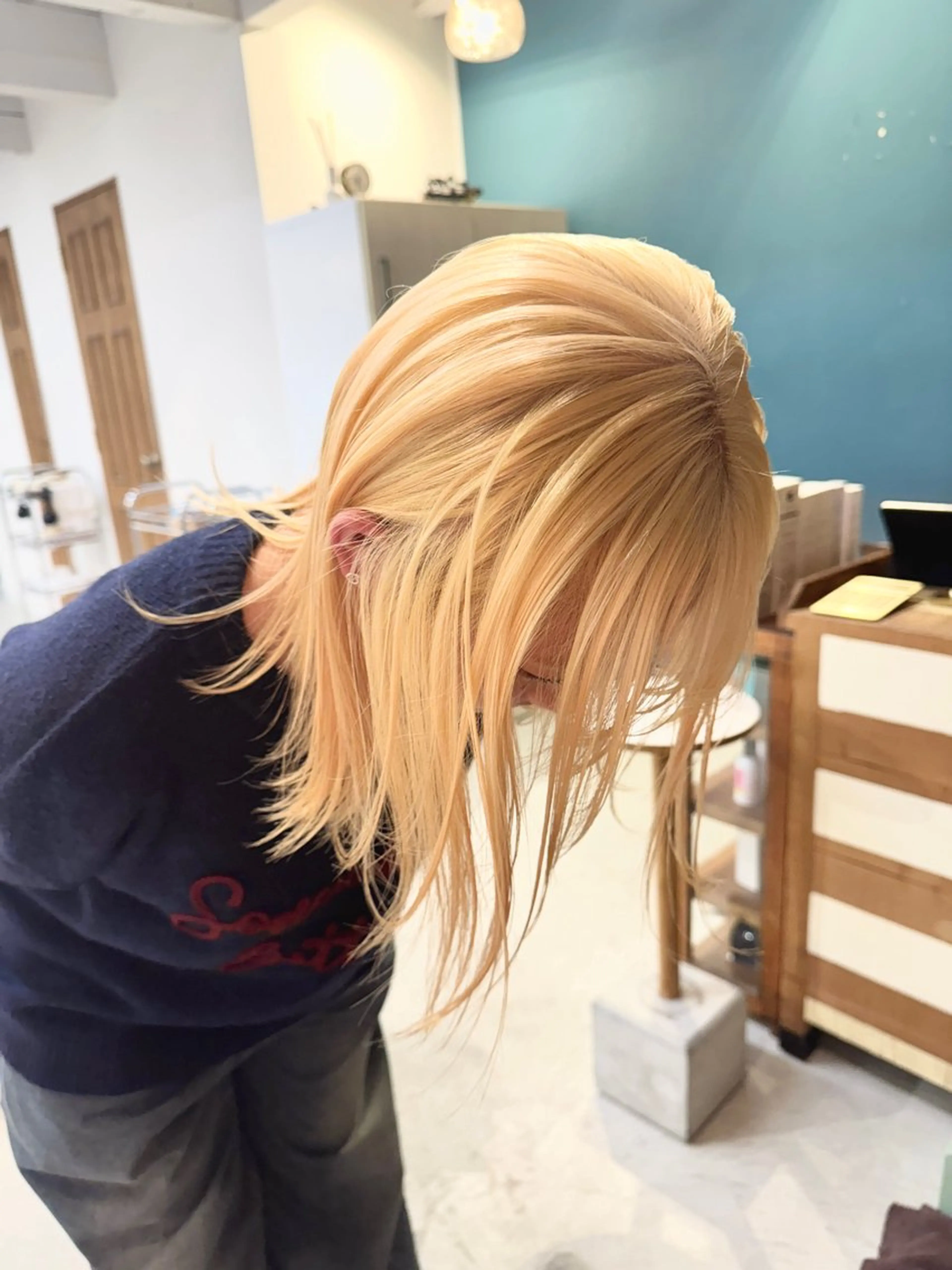 セミロング カラー ヘアカラー トリートメント 透明感カラー/ハイト ーン/メイク/umiのヘアスタイル