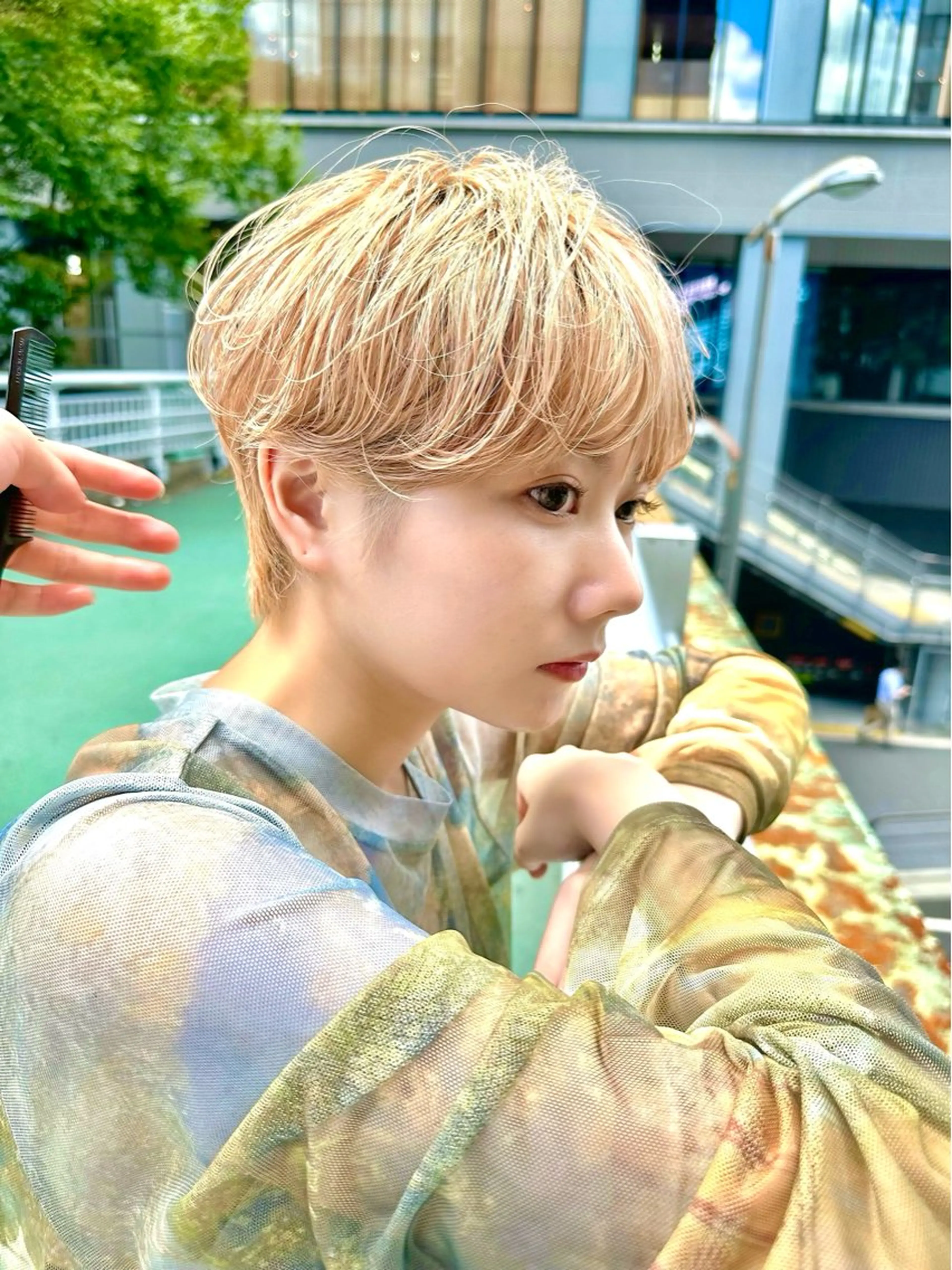 ショート カット ヘアカラー トリートメント 骨格診断で絶対可愛い ✨丸みショート✨凌弥のヘアスタイル