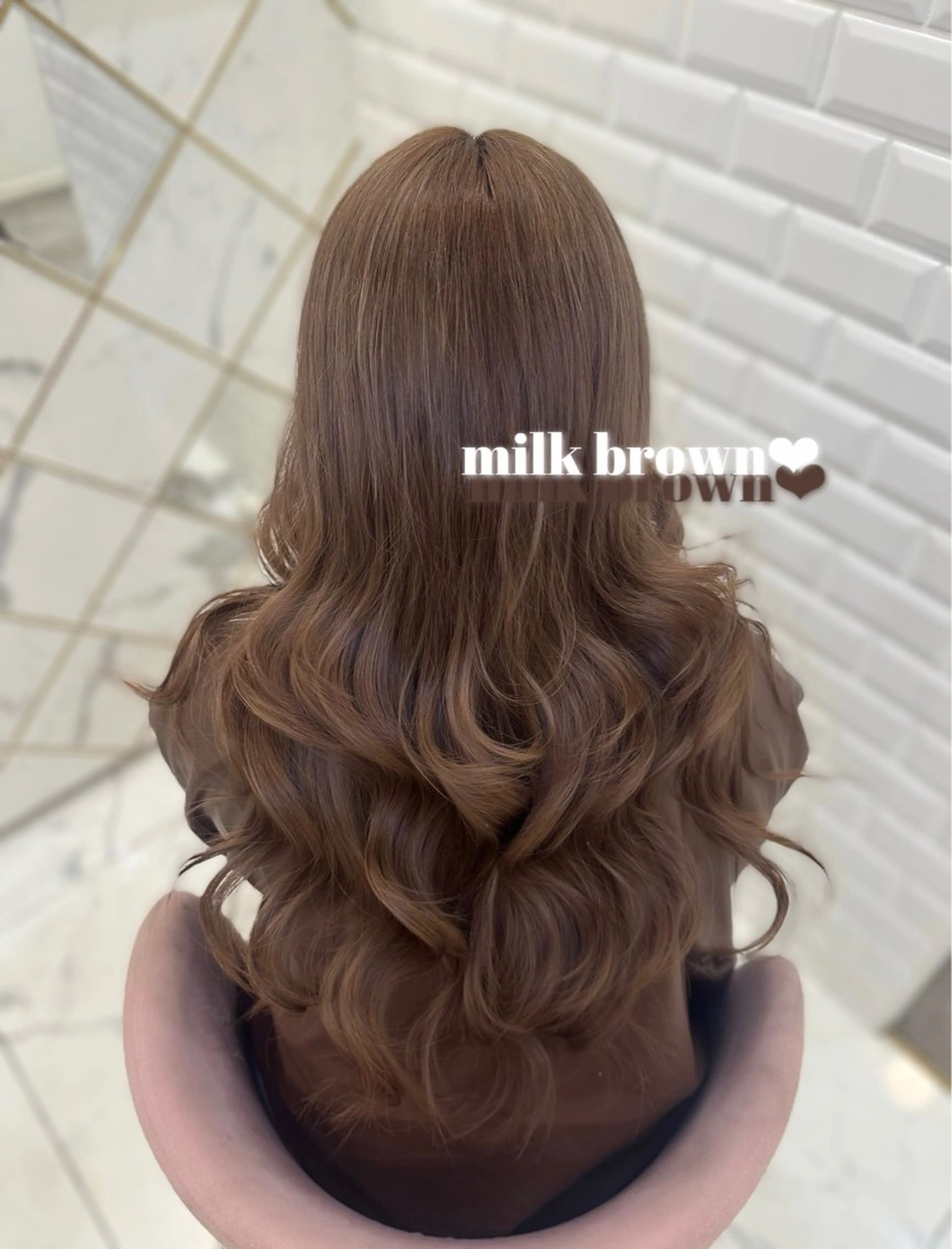 ロング カラー ヘアカラー トリートメント 🎀ちゃんりお🎀 /ブラウン/透明感のヘアスタイル