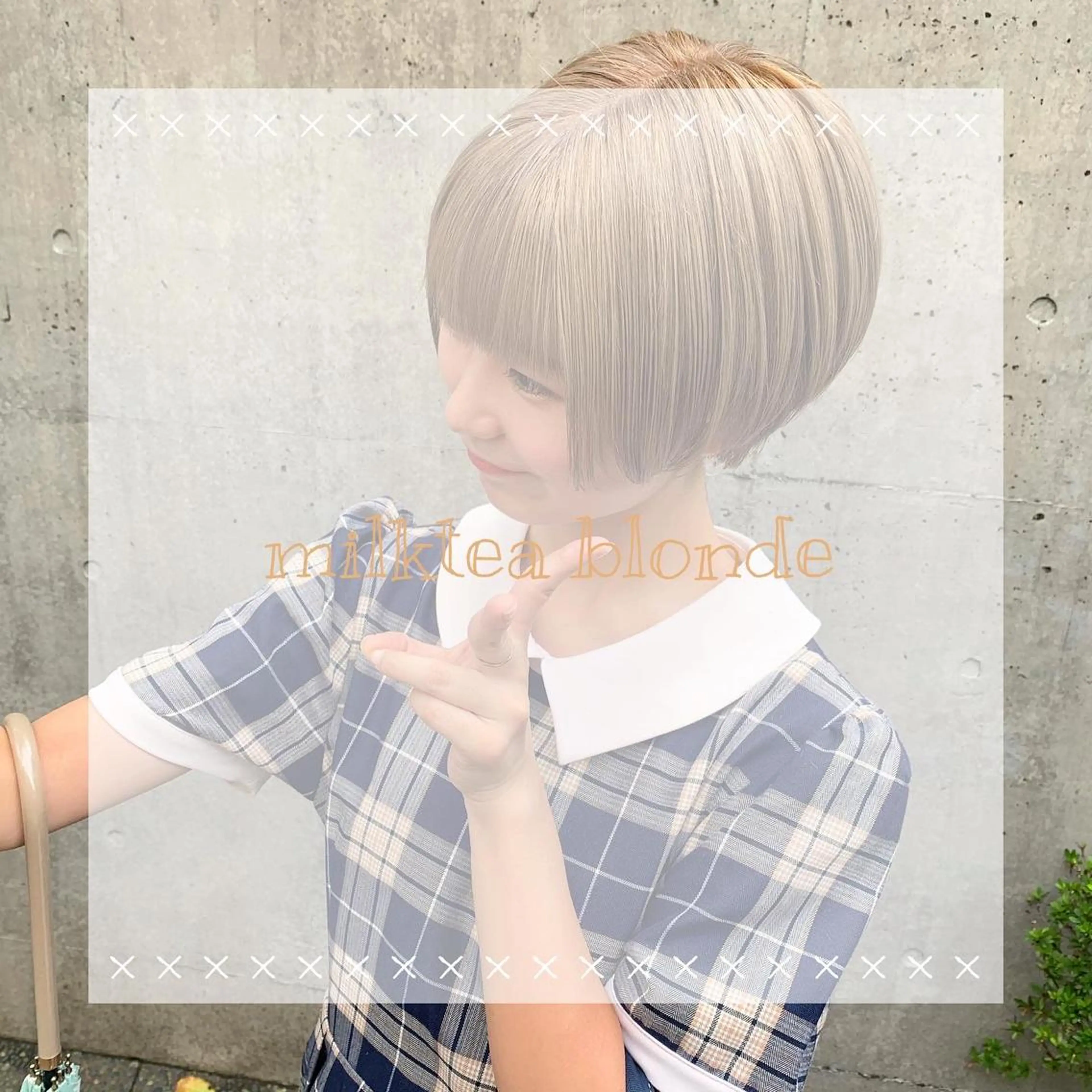 ショート カラー ブリーチ 🌷お洒落推しカラー moe🐰🌷のヘアスタイル