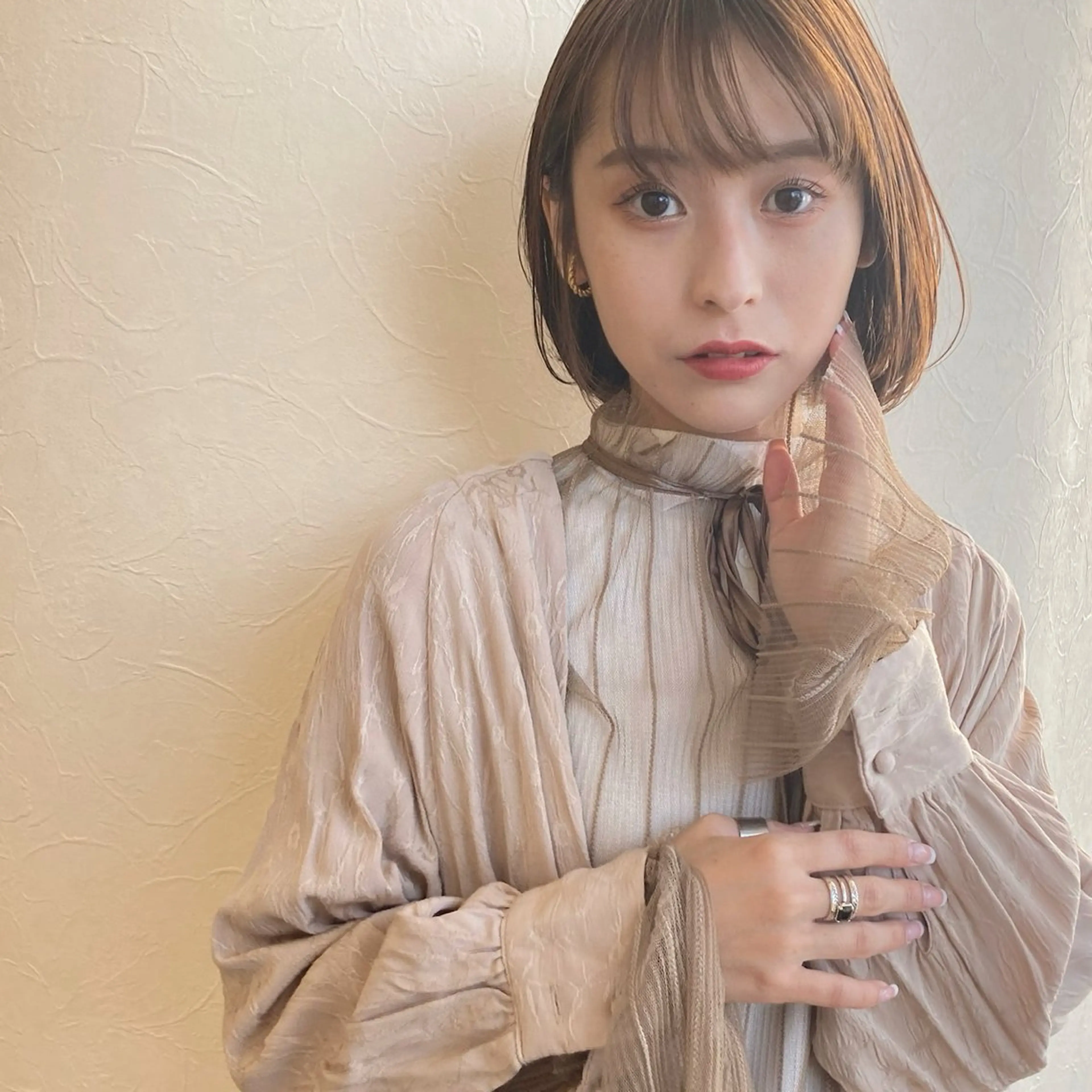 ショート カラー ミステローマ所属・位田 結実のヘアスタイル