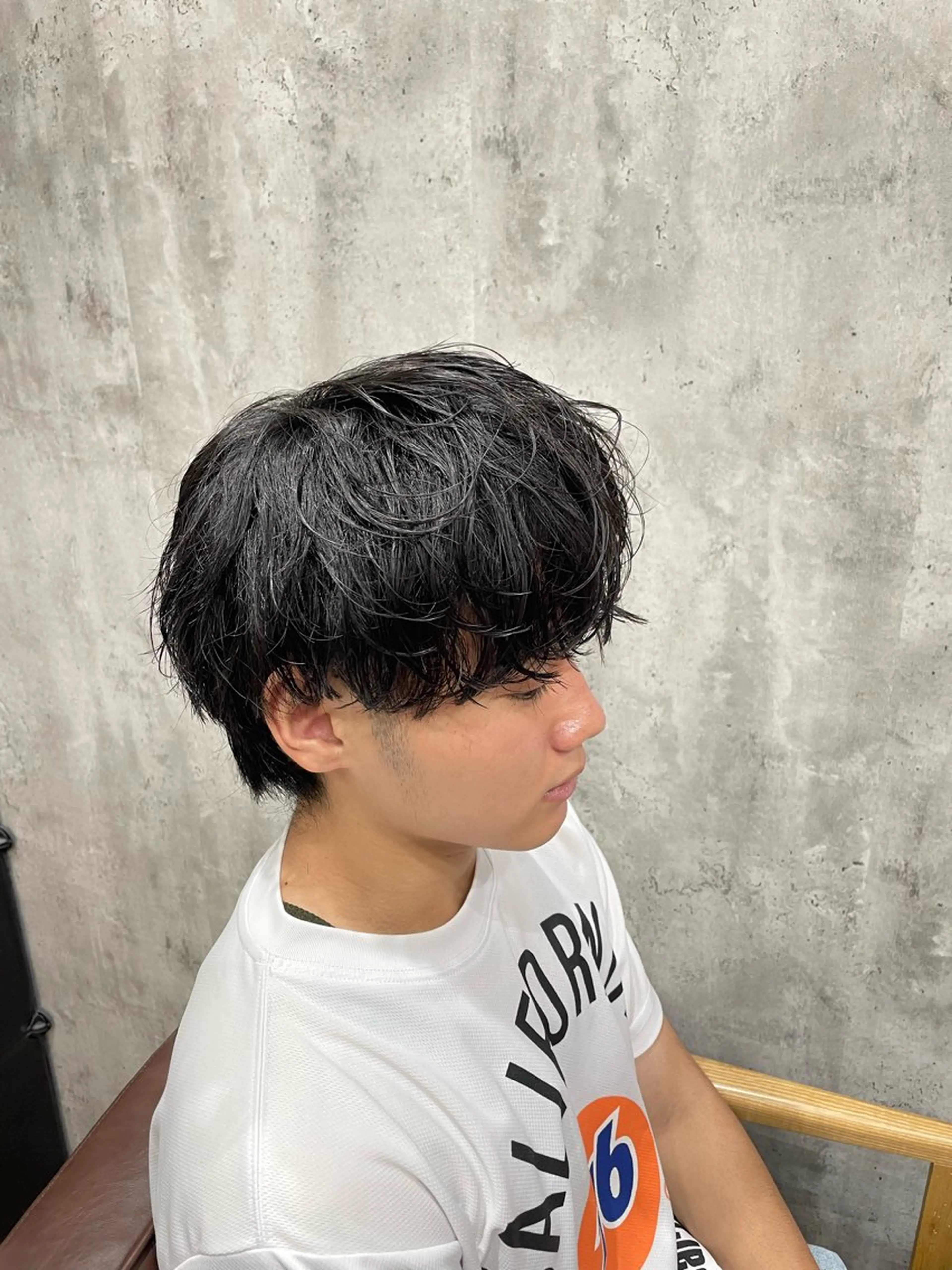 ショート パーマ メンズ シャドウパーマ/縦落 ちパーマ 大久保のヘアスタイル