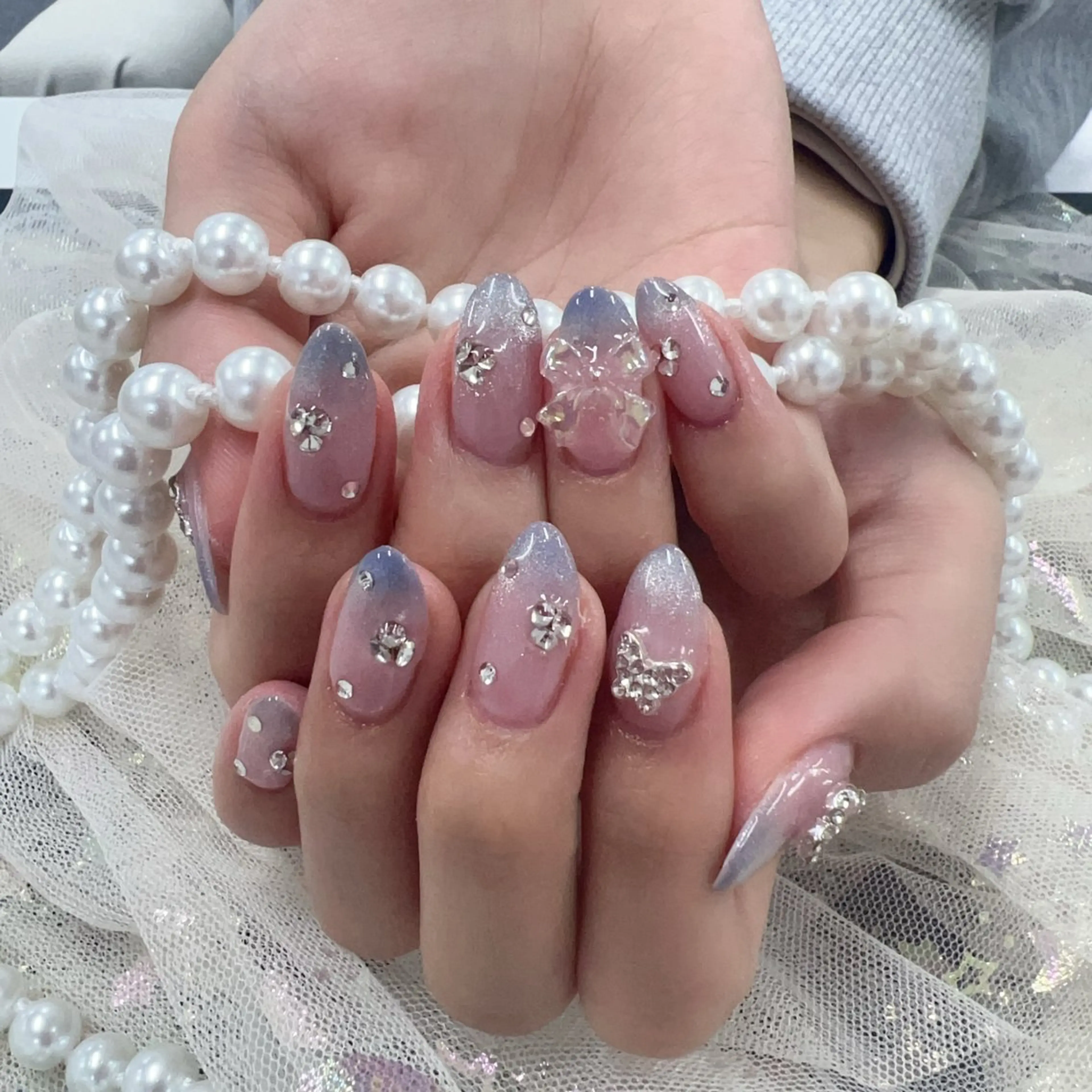 🎀【初回オフ無料ケア込み】 韓国風ワンホンネイル✨【90分時間内10本やり放題】💐の写真