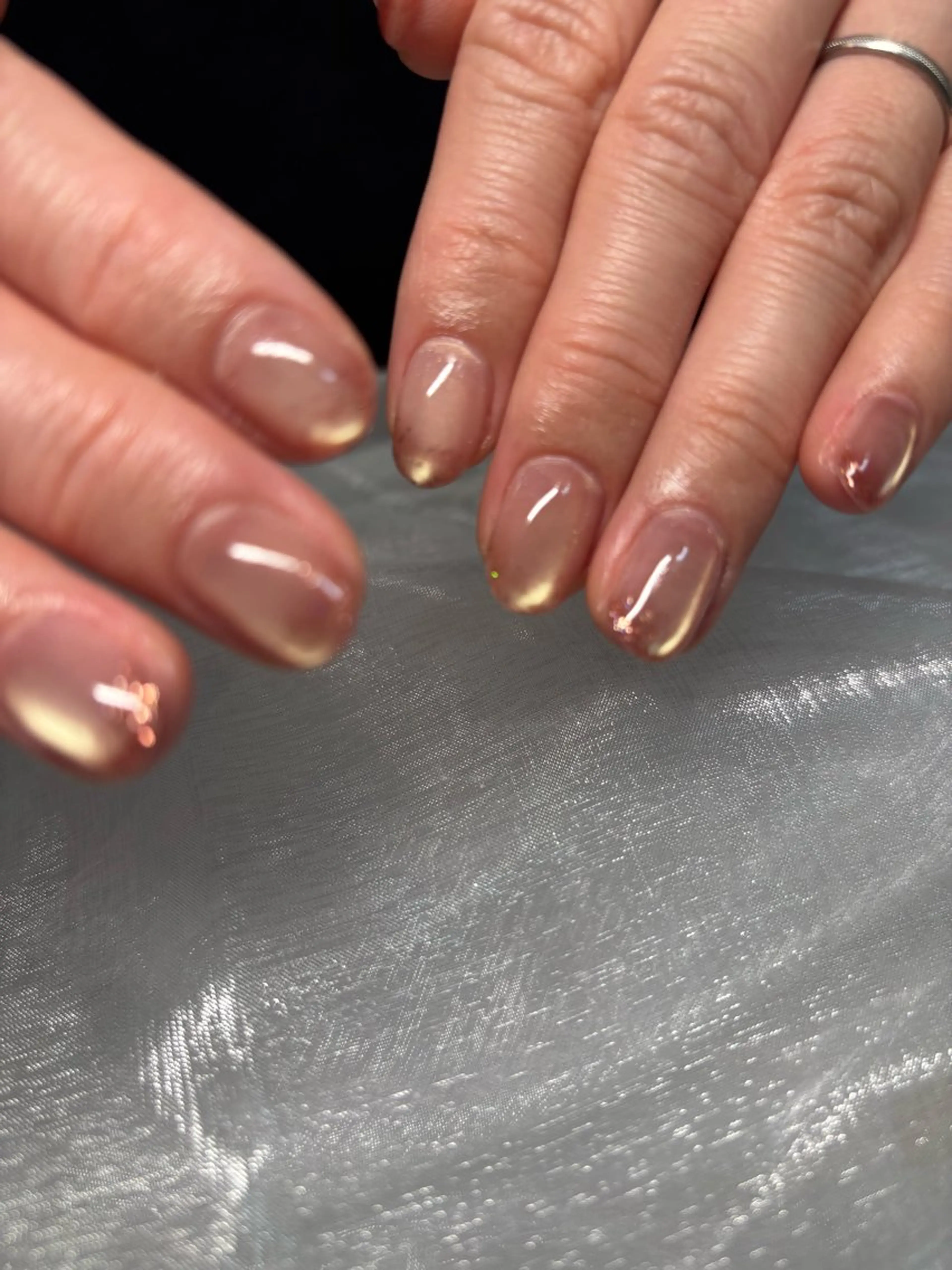 ネイル ラメ(グリッター) ラメグラデーション マグネットネイル シンプルネイル ハンドネイル nail salon Lanaのネイルデザイン