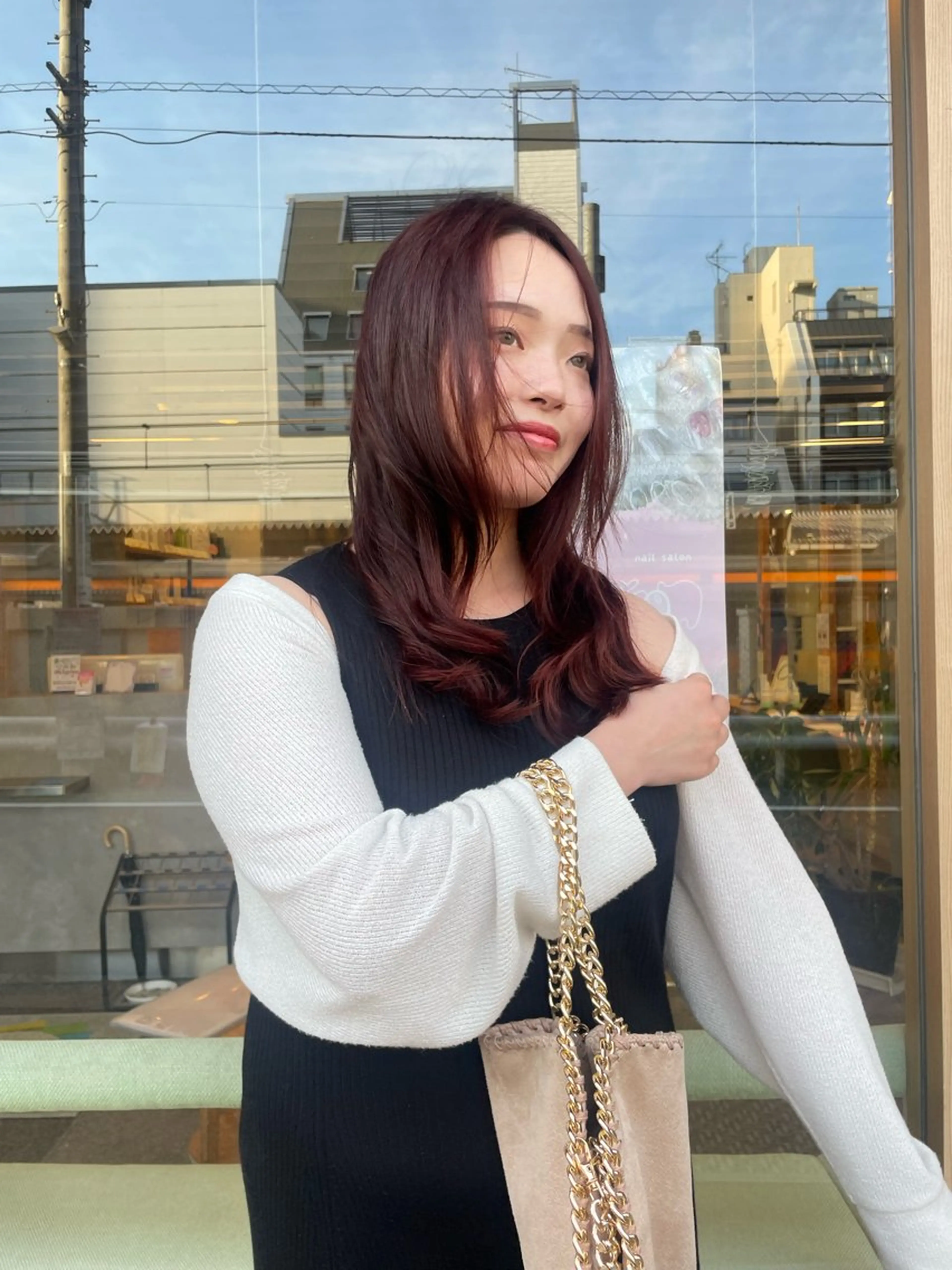 ロング カラー レッドカラー ヘアカラー トリートメント 髪質改善/Bloss om🌷高橋沙衣のヘアスタイル