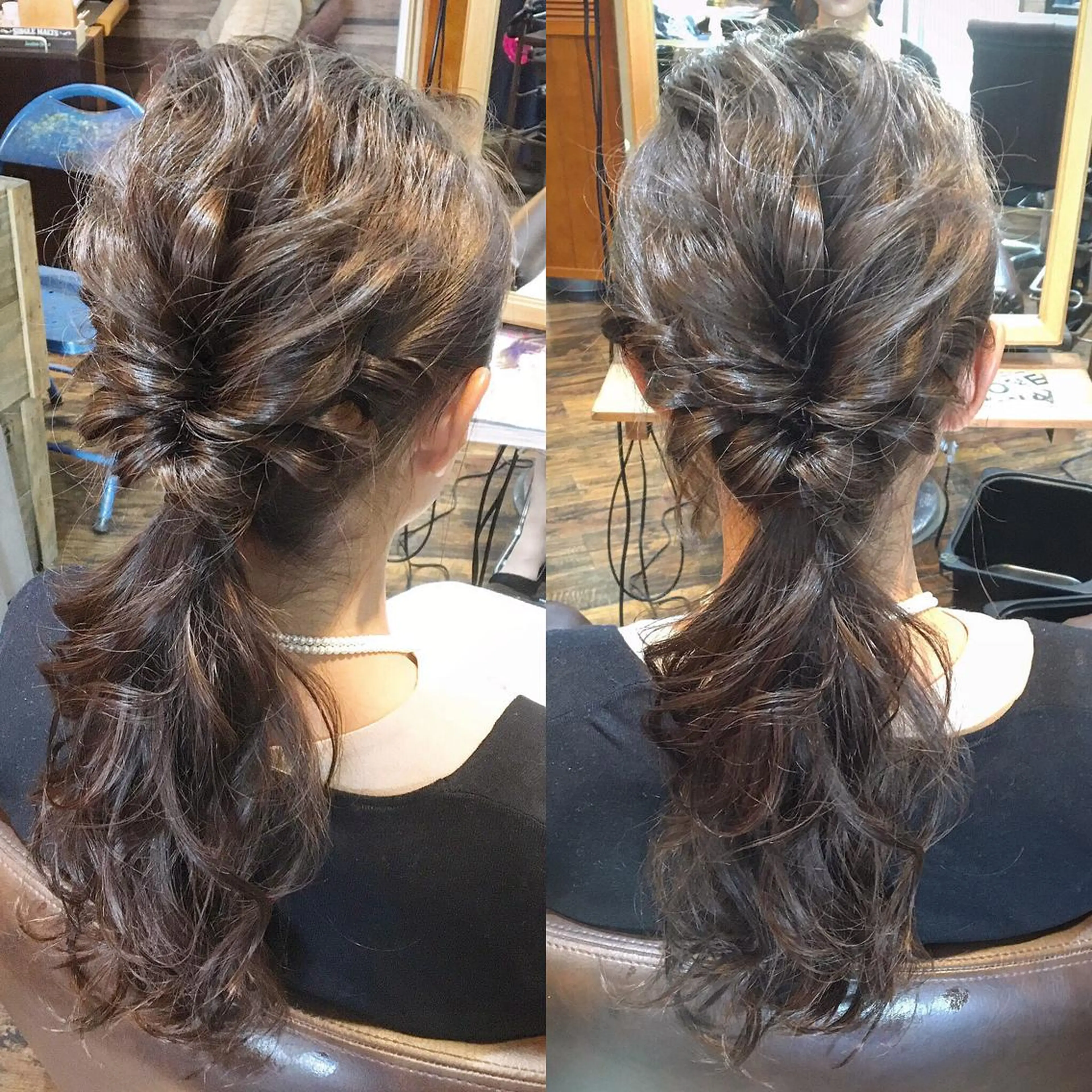 ロング ヘアアレンジ ハーフアップ MITSU ✂️のヘアスタイル