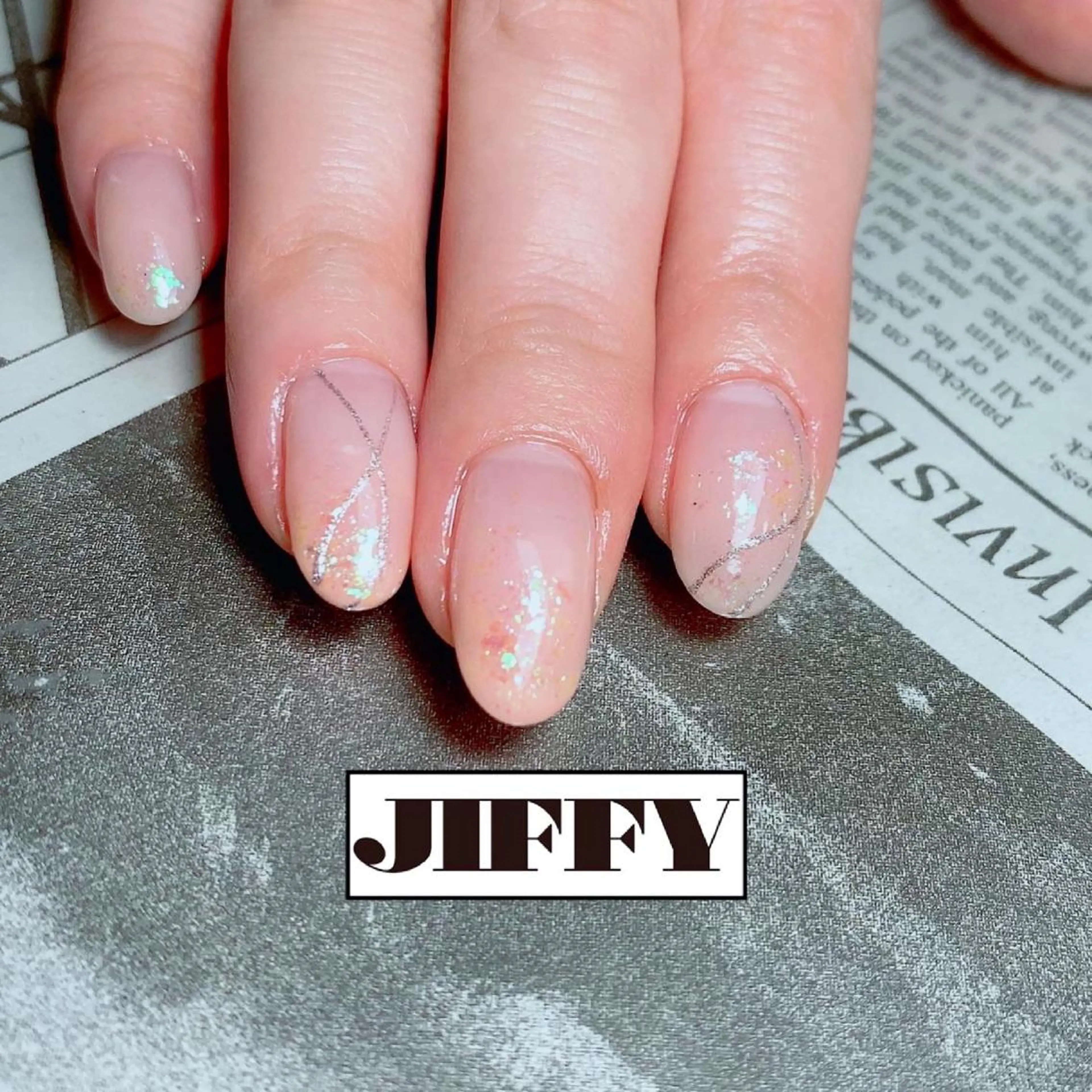ネイル 桜ネイル ドット ジェルネイル グラデーション キラキラネイル JIFFY所属・JIFFY nailstudioのネイルデザイン