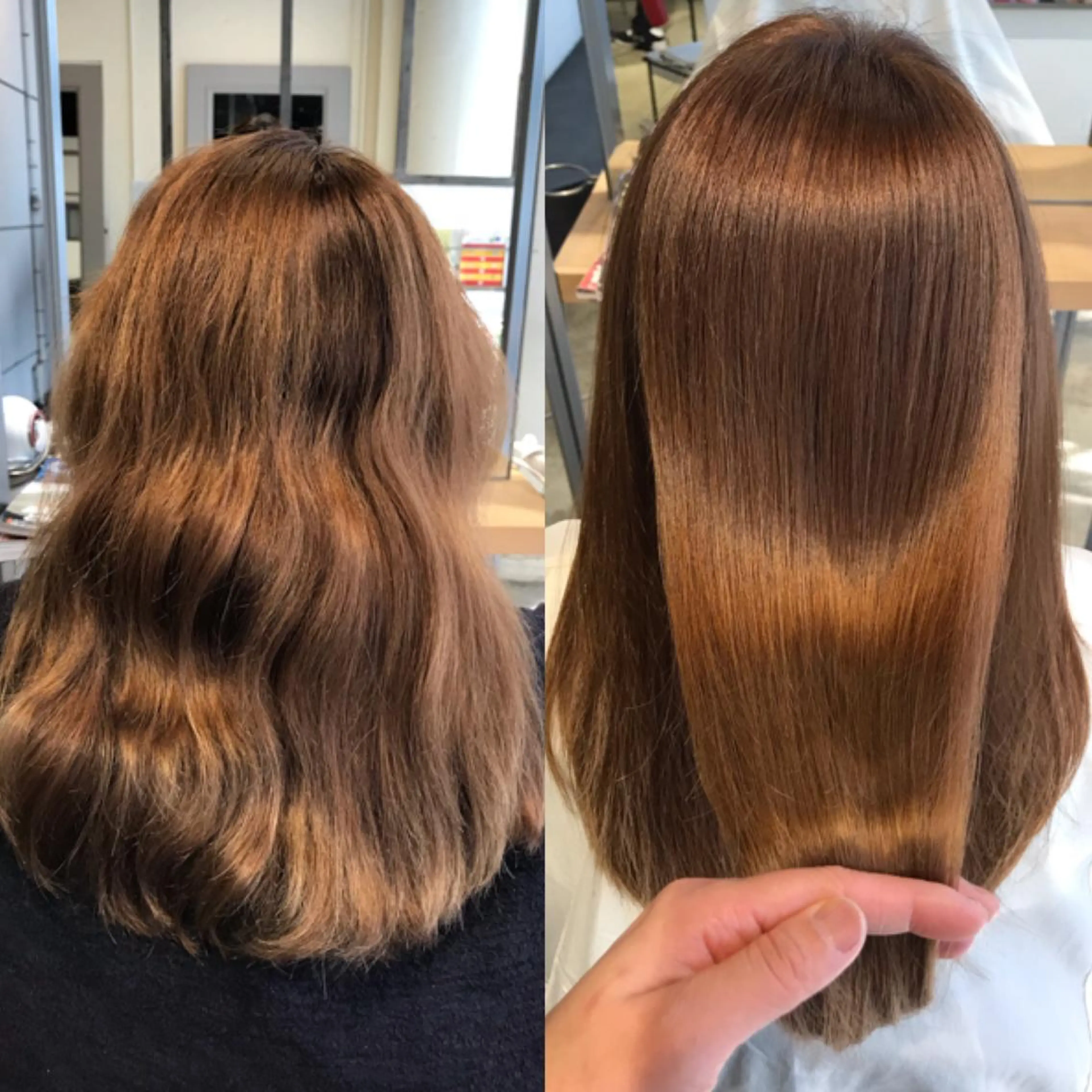 セミロング パーマ 濱岡 恭子のヘアスタイル