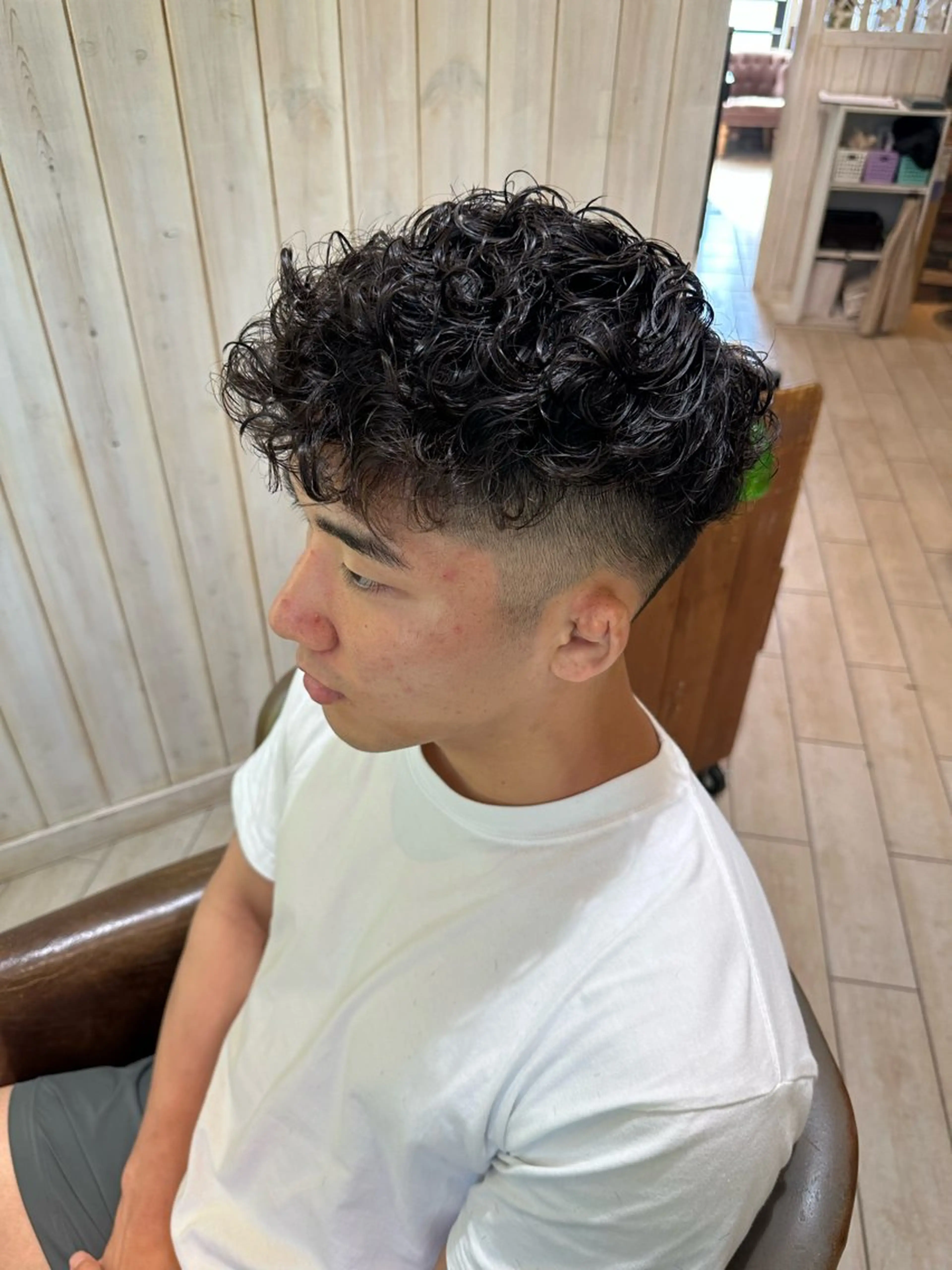 パーマ メンズ カット 増渕 駿介のヘアスタイル