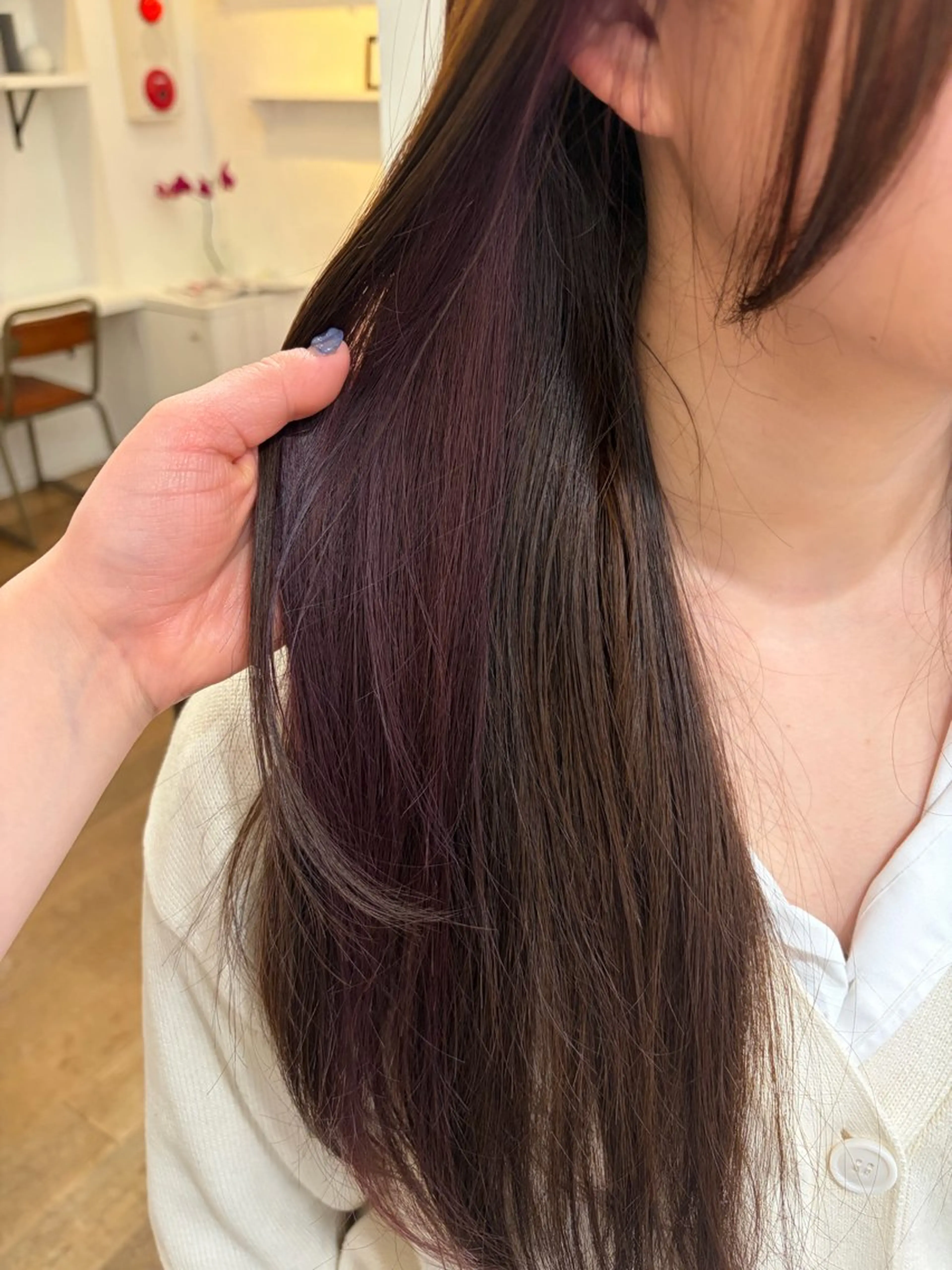 ロング カラー ヘアアレンジ ブリーチ ダブルカラー イヤリングカラー ハイライトカラー インナーカラー ヘアカラー トリートメント 無料カットモデル‪✨ ✂️Nanami🌷のヘアスタイル