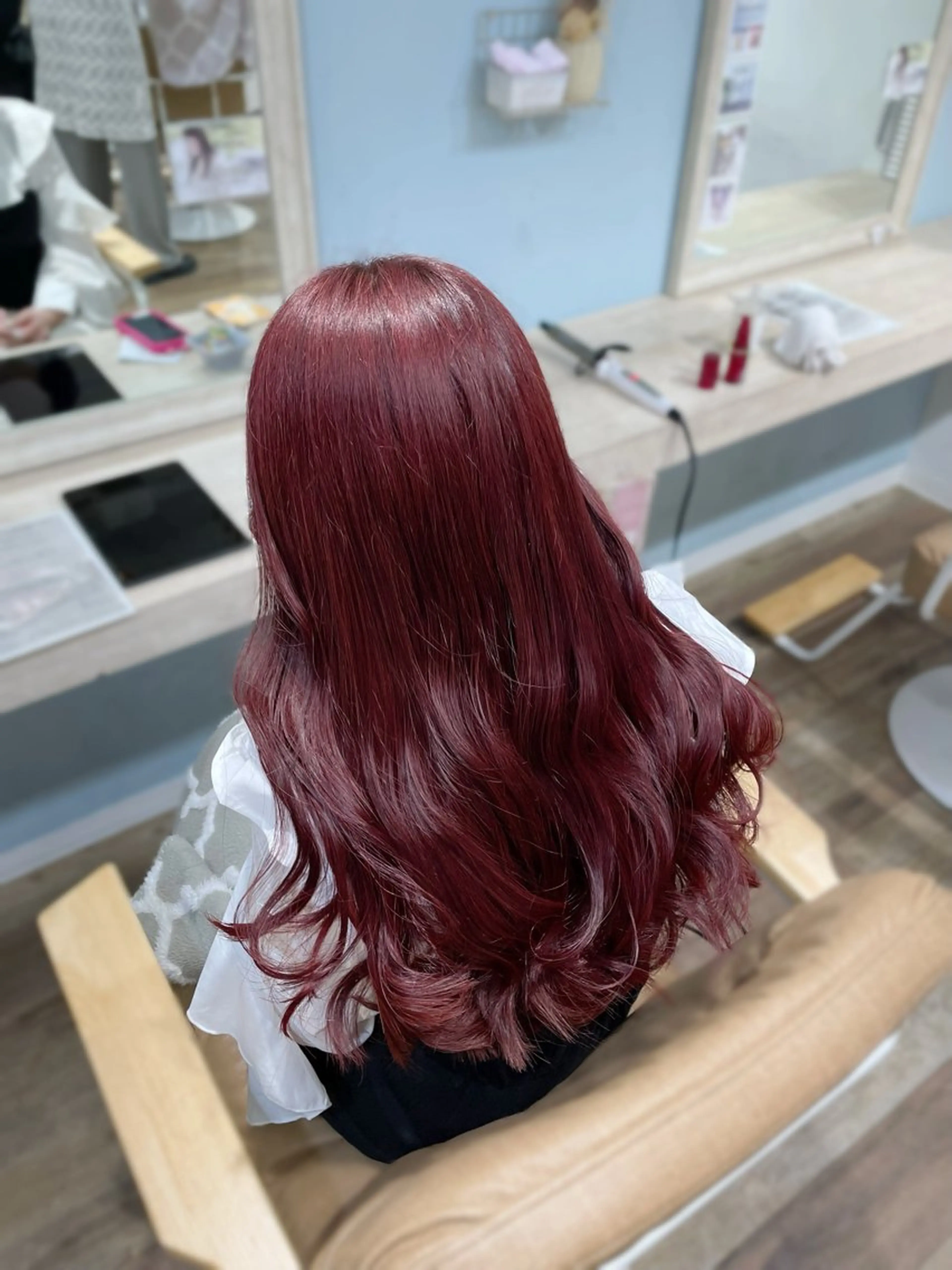 ロング カット ヘアカラー トリートメント ピンク・ラベンダー/ レイヤー/NANAのヘアスタイル