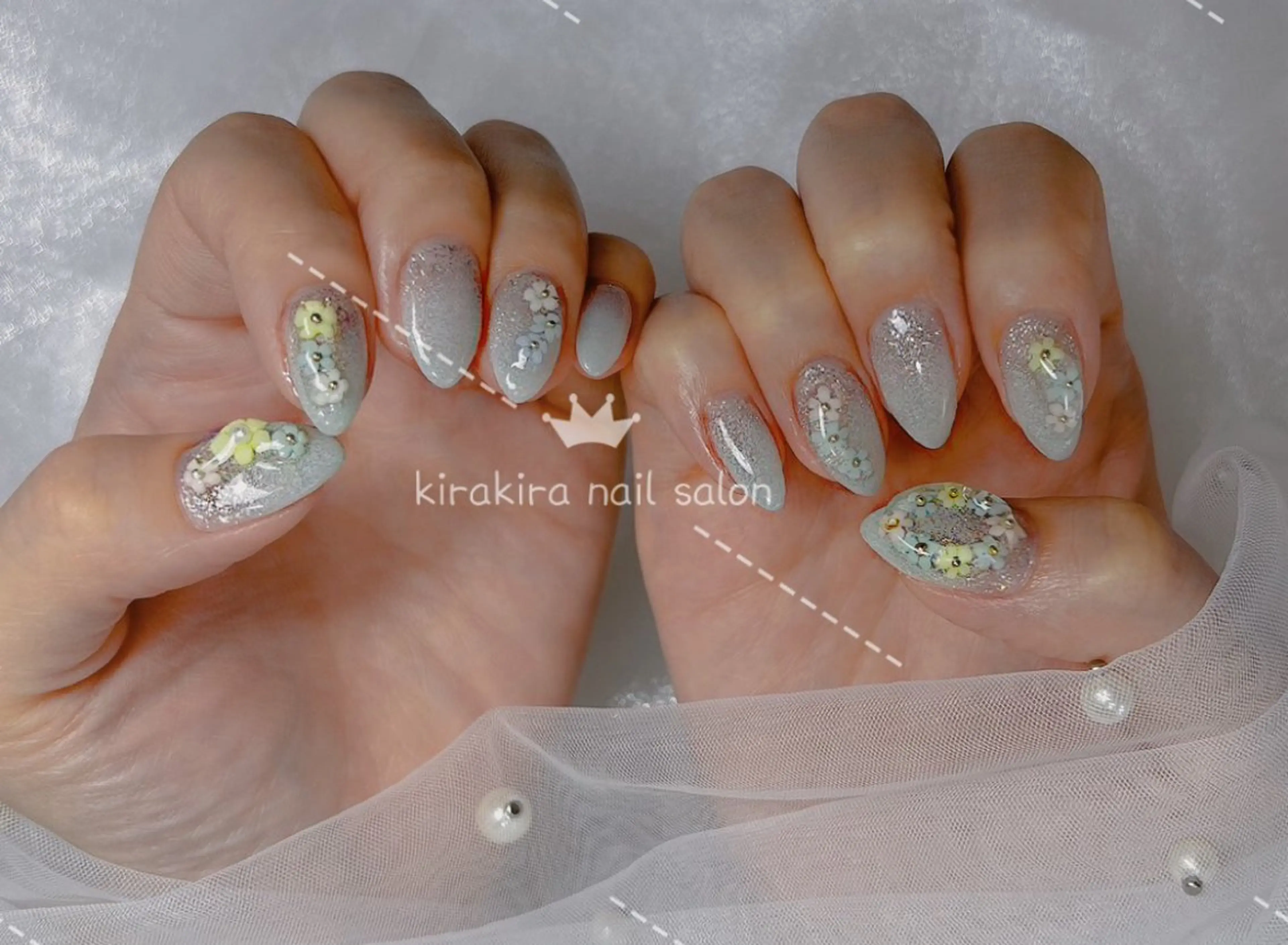 ネイル グラデーション キラキラネイル パステルネイル 春ネイル Kirakira Nail salonのネイルデザイン