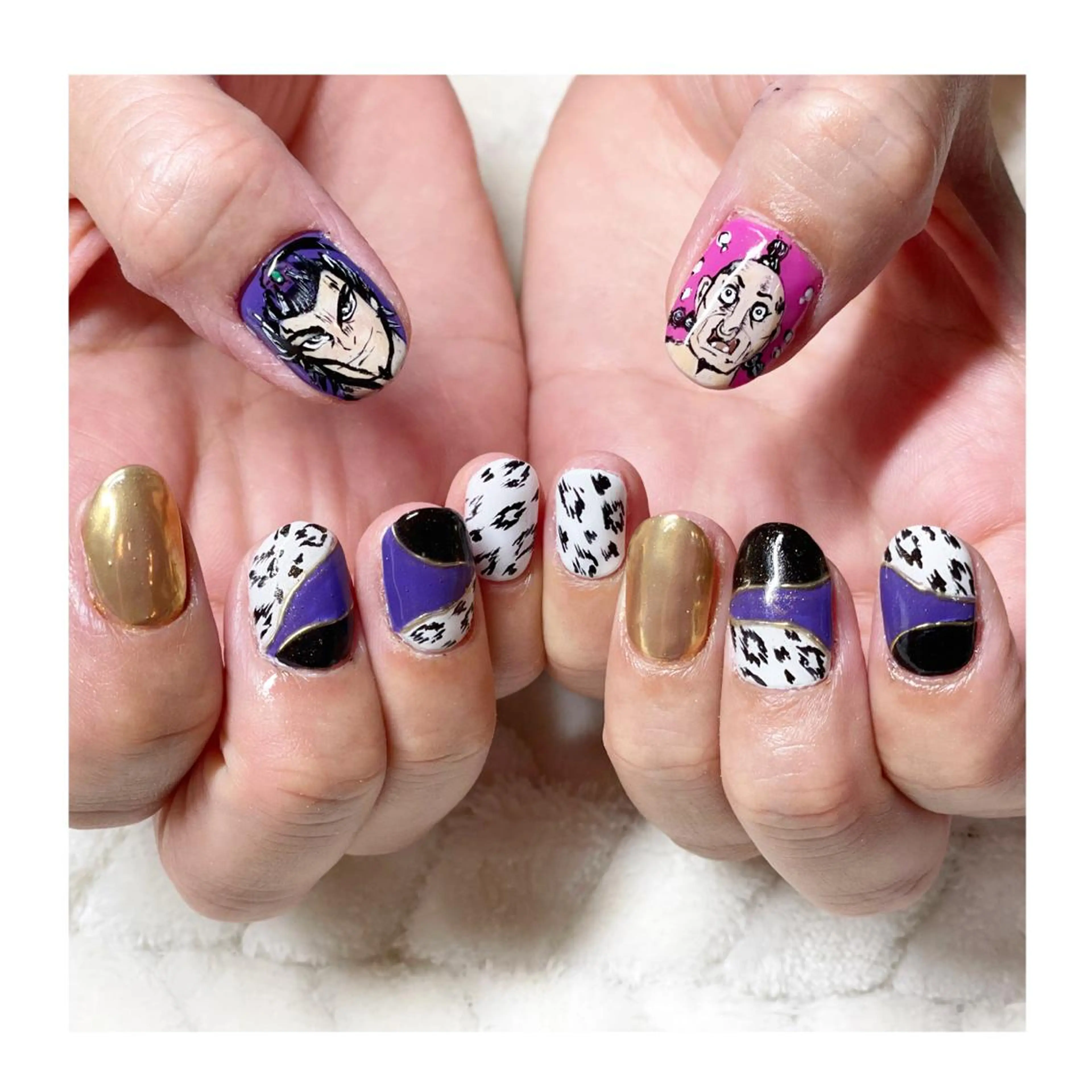 ネイル アニマル柄 ジェルネイル ハンドネイル LaLa Peach 福岡のマツエク・マツパデザイン