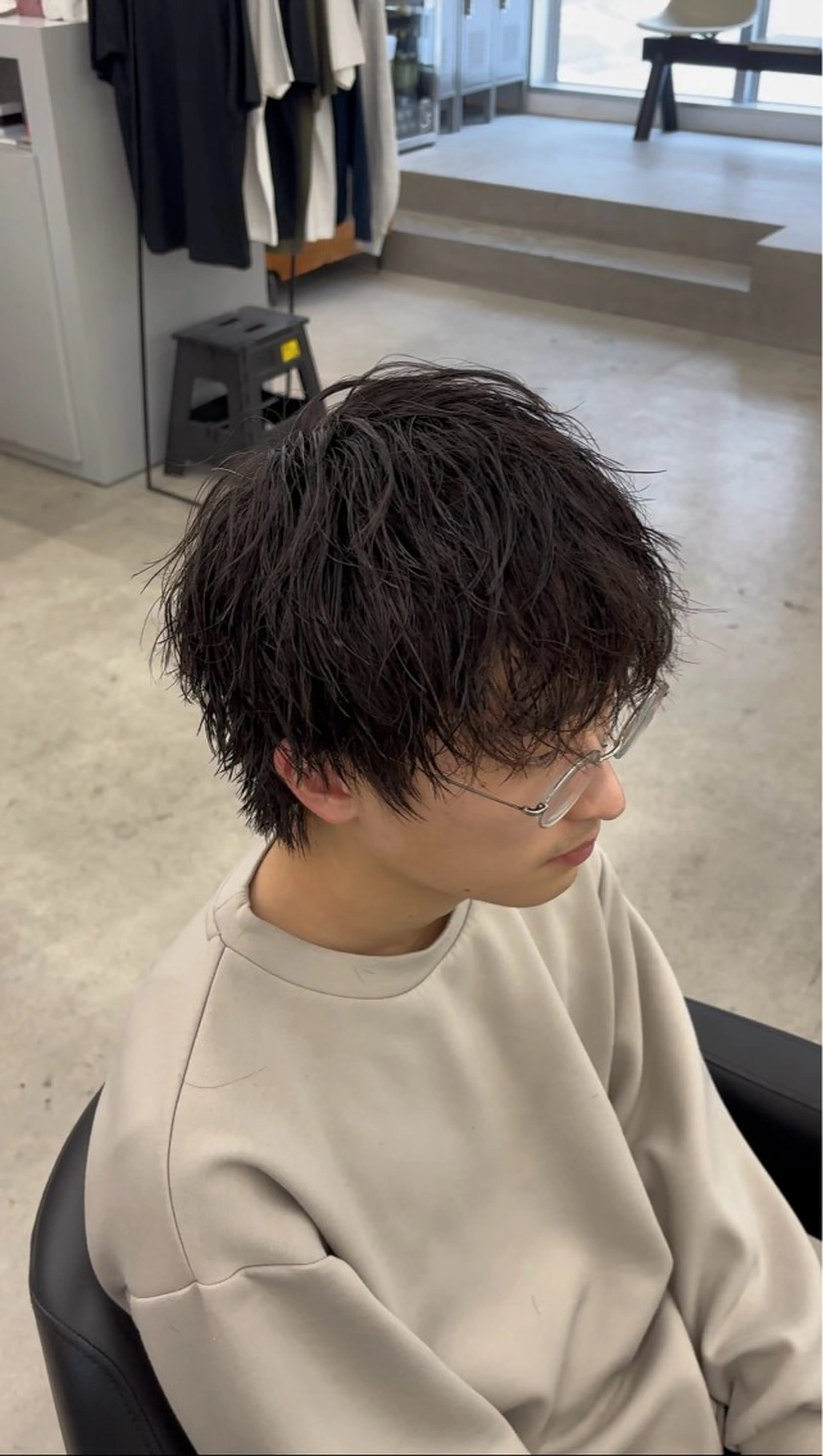 ショート パーマ メンズ メンズウルフカット ウルフカット カット なりたひろと / メンズパーマのヘアスタイル