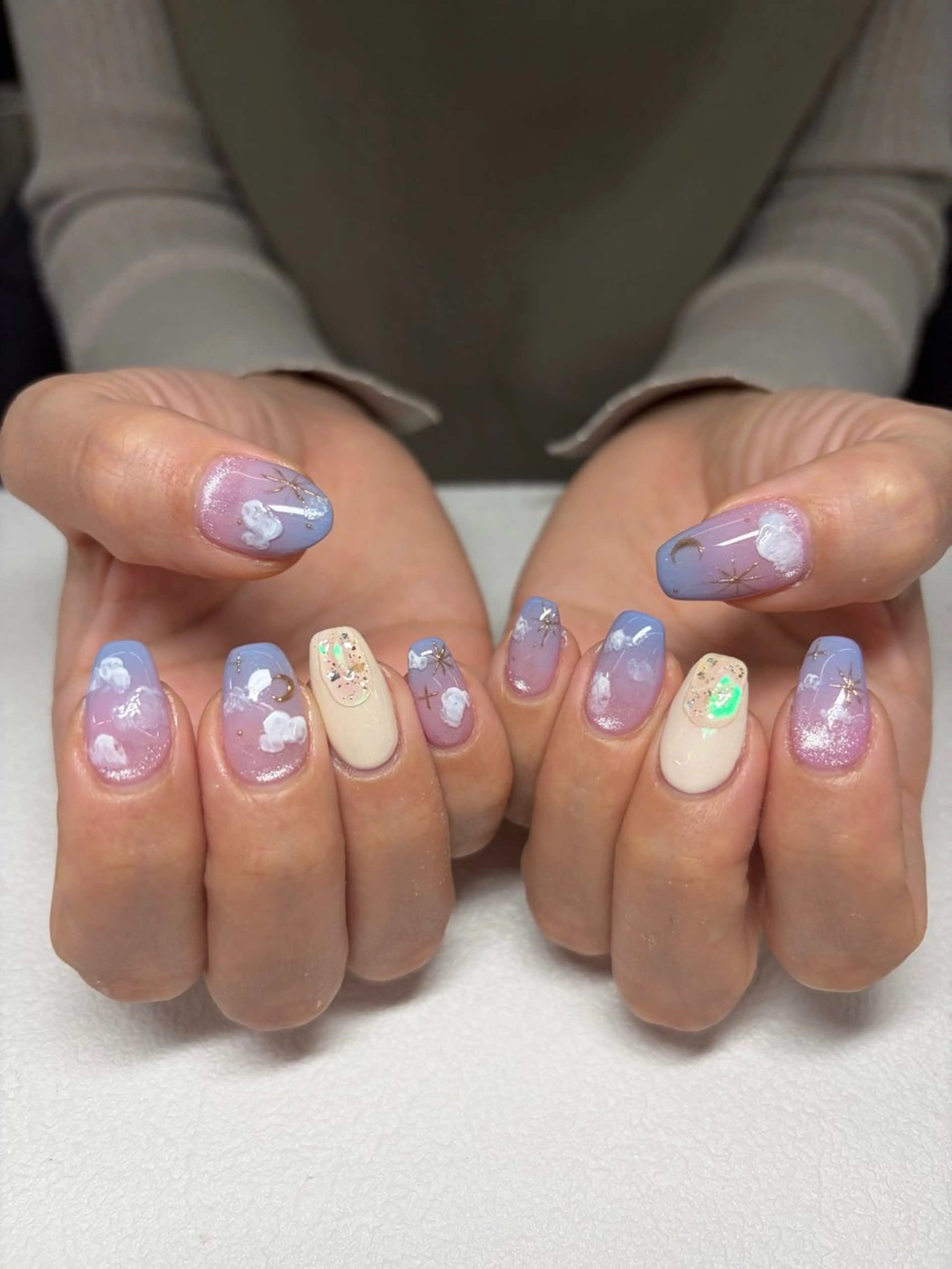 ネイル アートネイル マグネットネイル シンプルネイル 春ネイル ワンホンネイル maxkelly nishiguchiのネイルデザイン