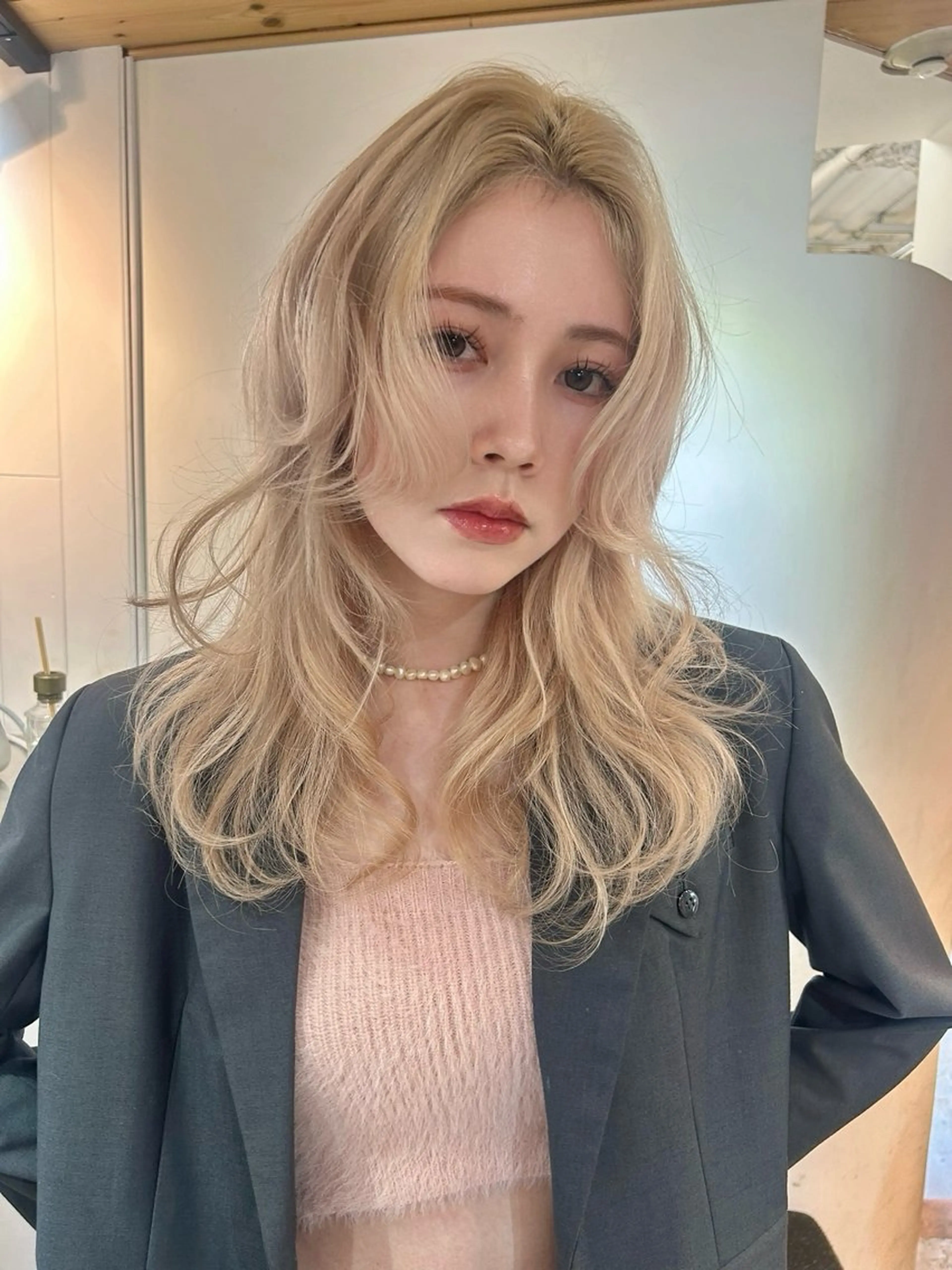 セミロング カラー ヘアアレンジ ヘアカラー トリートメント 韓国/ハイトーン/ ボブ🎀MIKU🎀のヘアスタイル