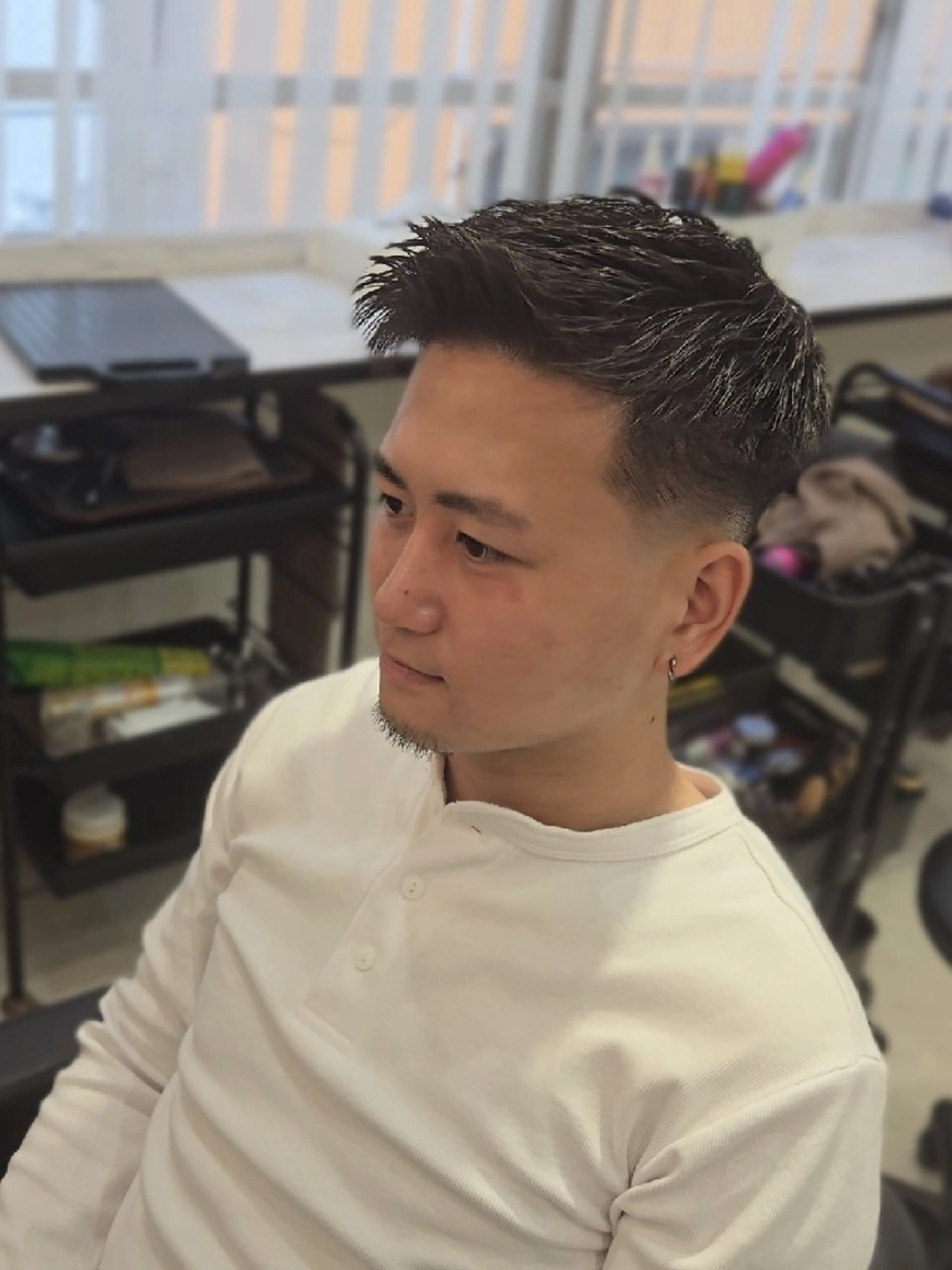 メンズ ショート カット ヘアセット Lapis 名古屋駅前店所属・LEN名古屋/パーマ 海外ヘア/メンズ特化のヘアスタイル