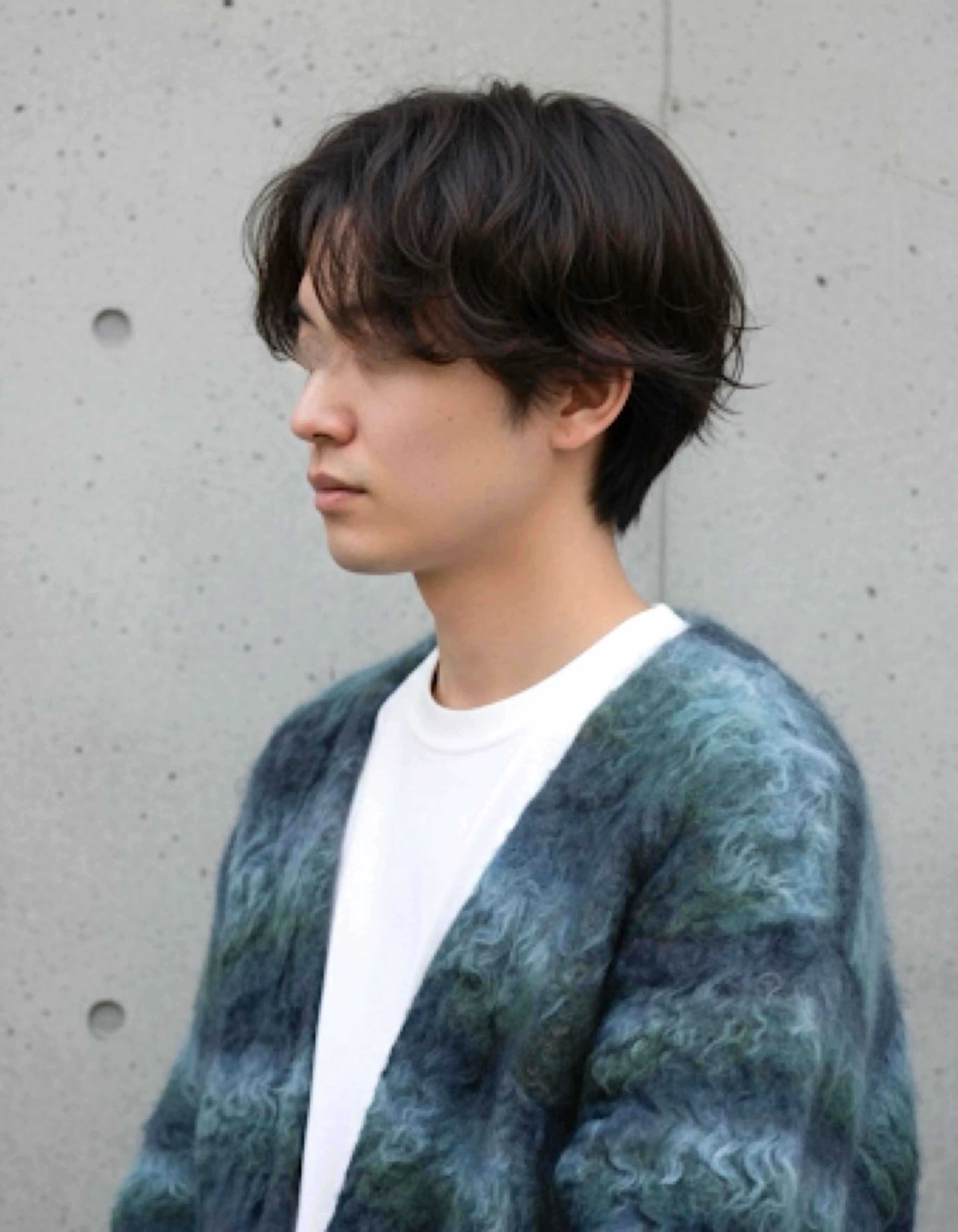 ショート メンズ センターパート 刈り上げ カット 大人メンズパーマ /石川瑠青のヘアスタイル