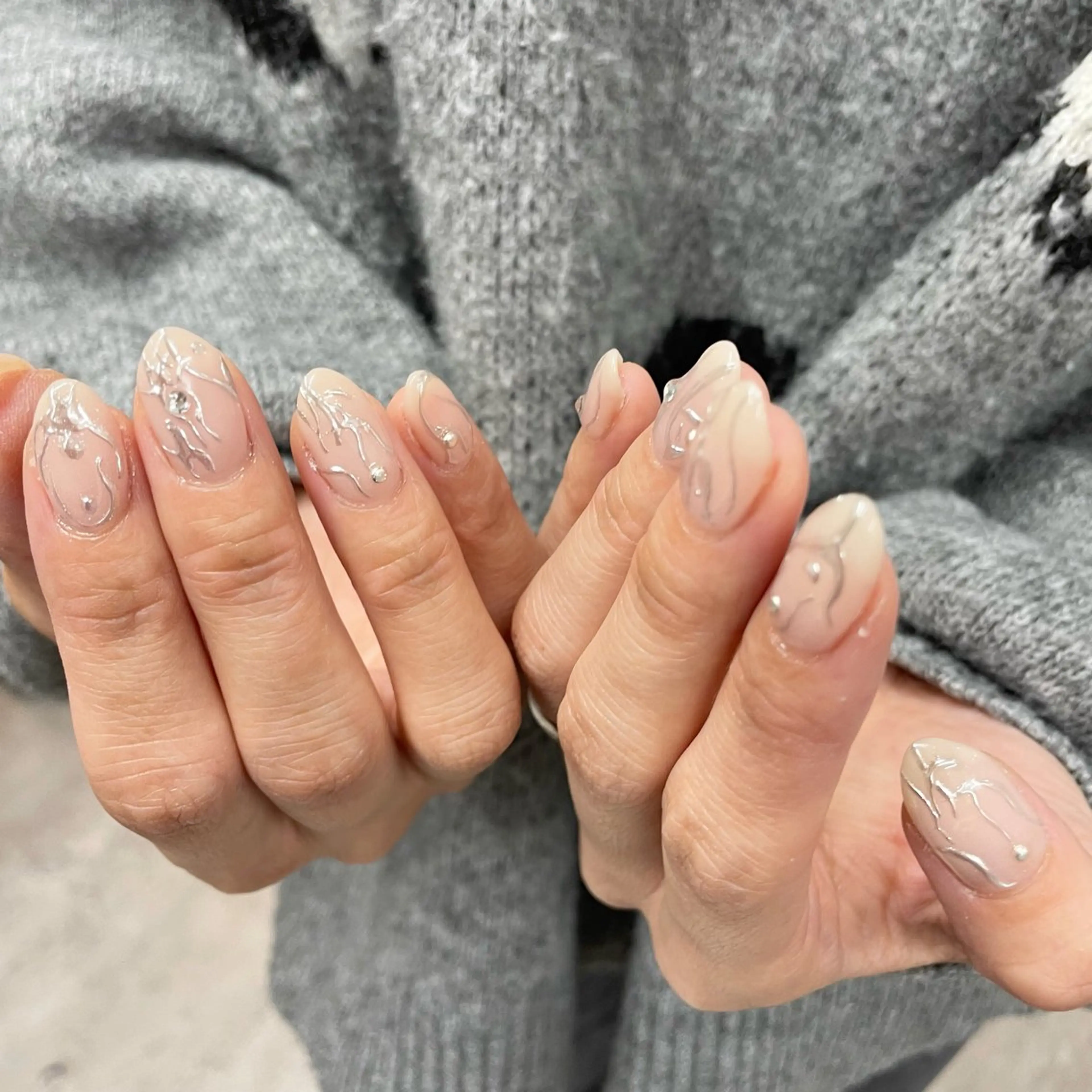 ネイル アートネイル 持ち込み ハンドネイル Bianca川越西口 KITAZAKI🫧のネイルデザイン