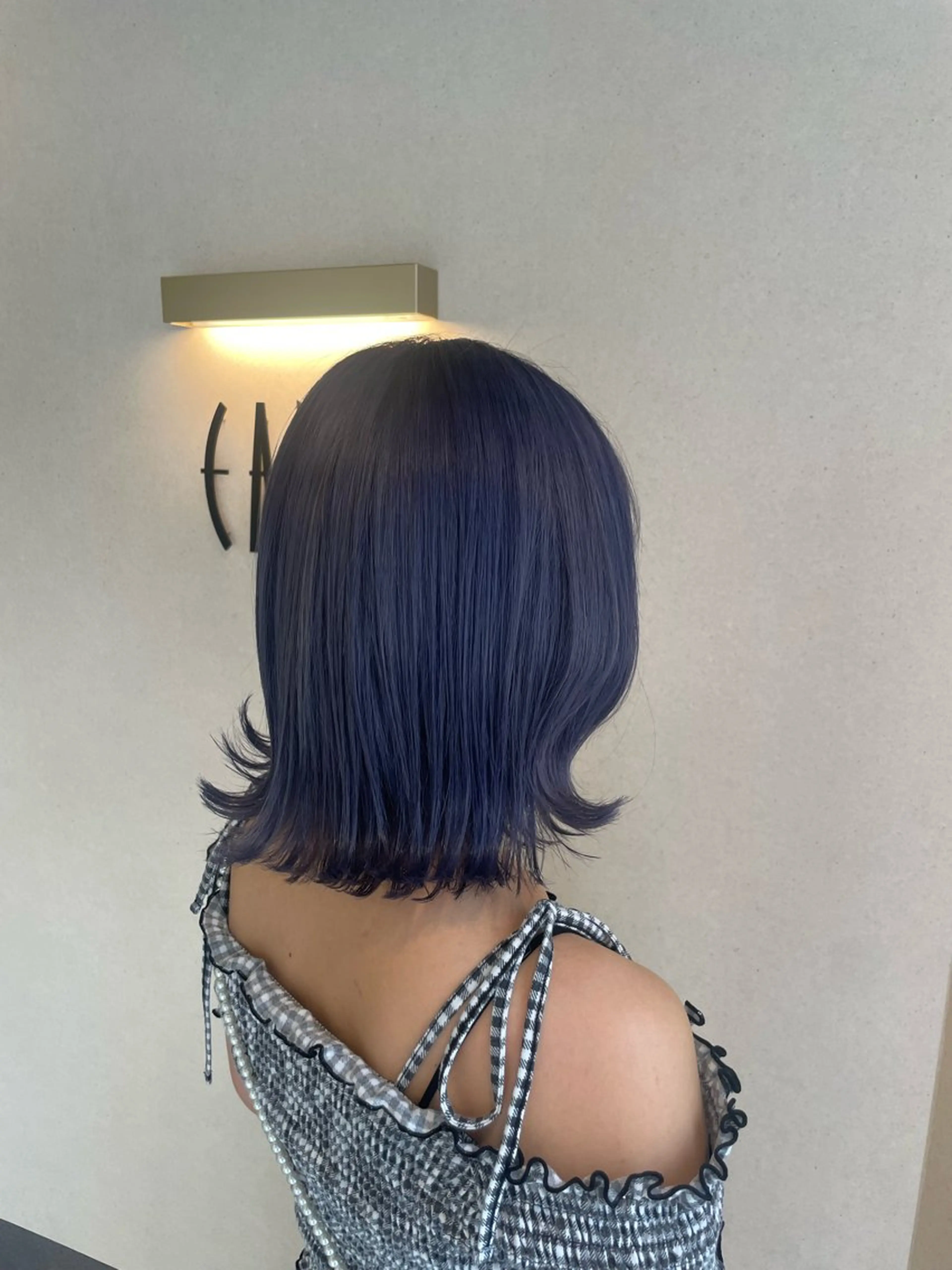 ミディアム カラー ネイビーカラー パープルカラー カット ヘアカラー トリートメント EARTH菊名店👾 ひらのすぐるのヘアスタイル