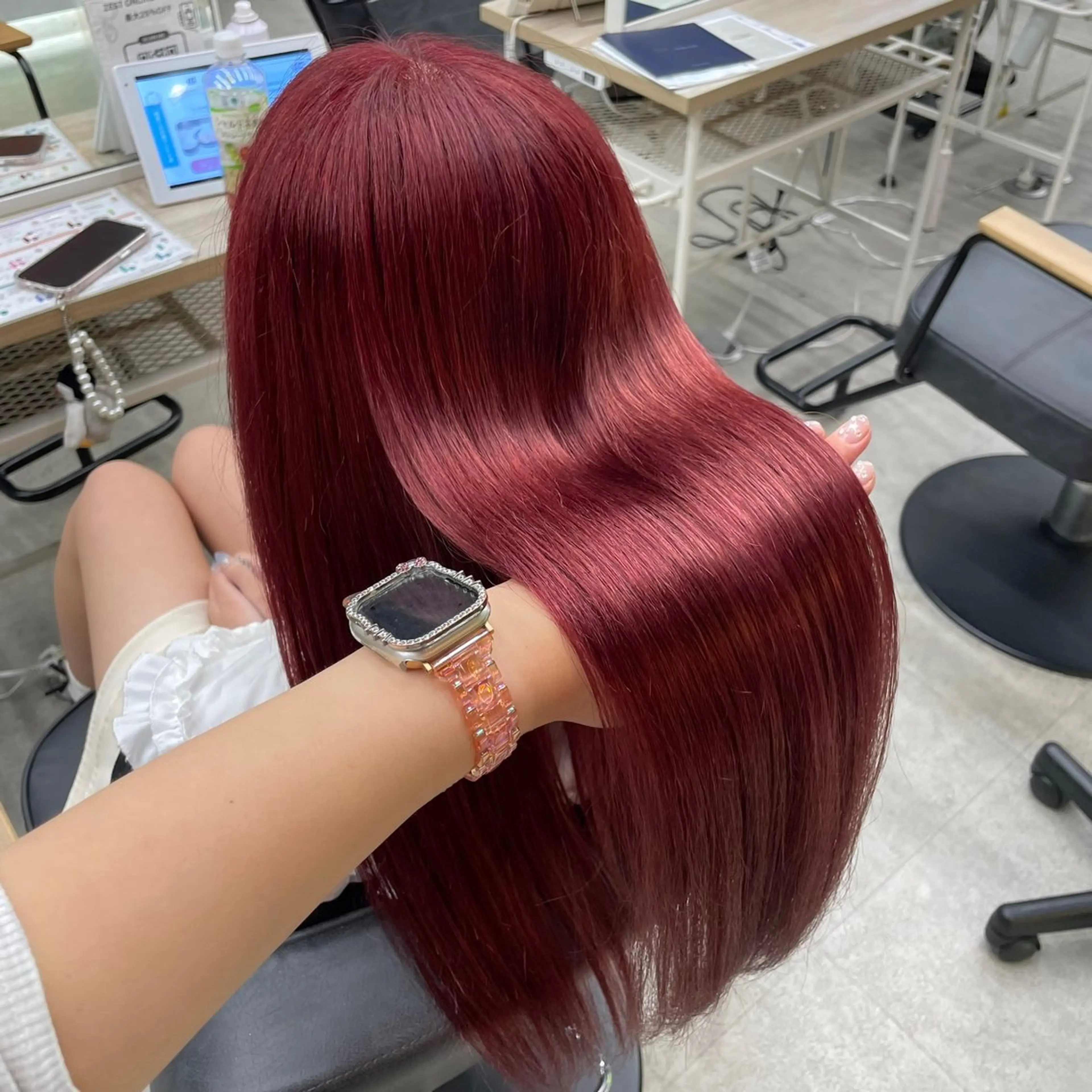 ロング カラー ヘアカラー ななみ.⋆𝜗𝜚 艶カラー/まつパのヘアスタイル