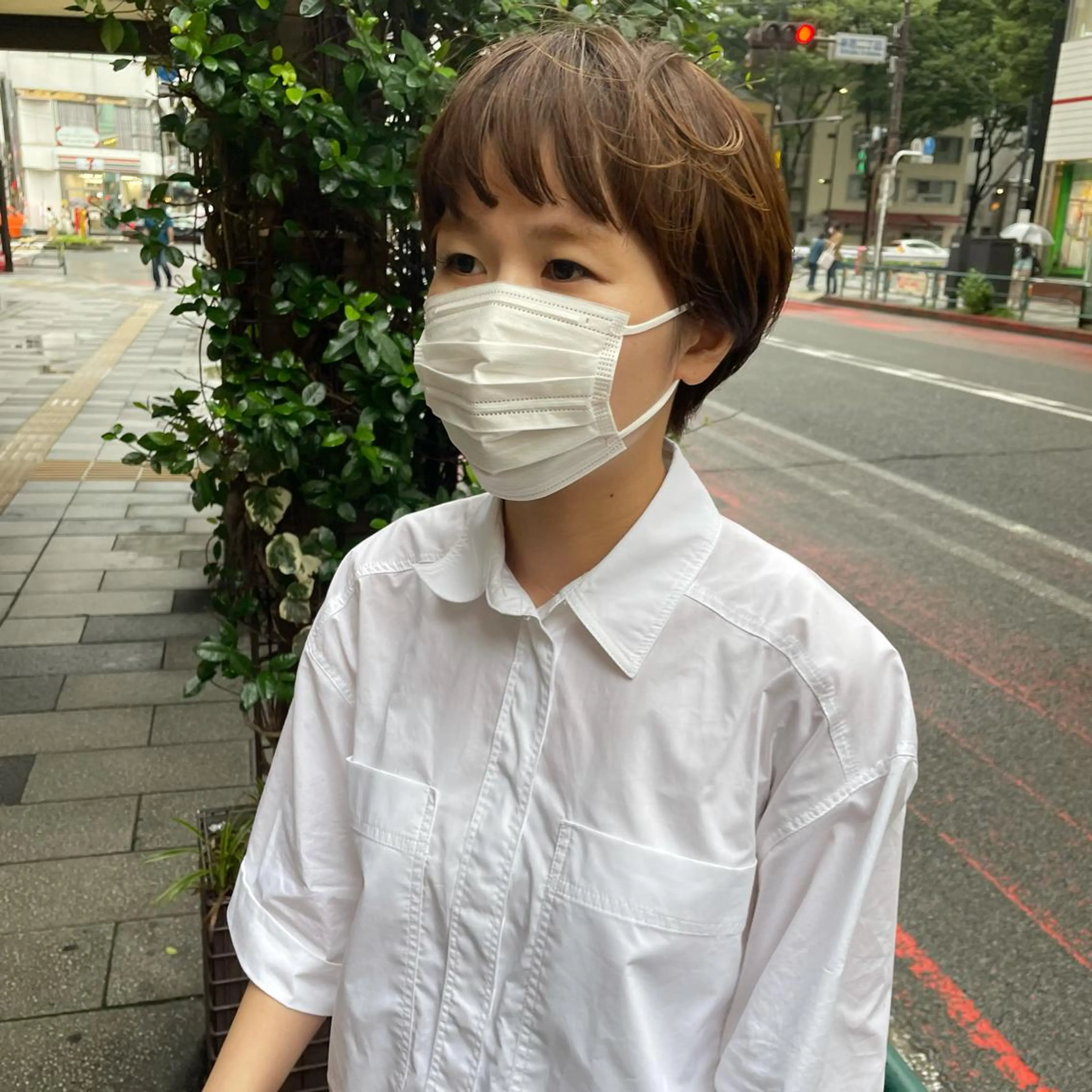 ショート カラー オン眉 ショートヘア パーマ＊ 顔まわり似合わせのヘアスタイル