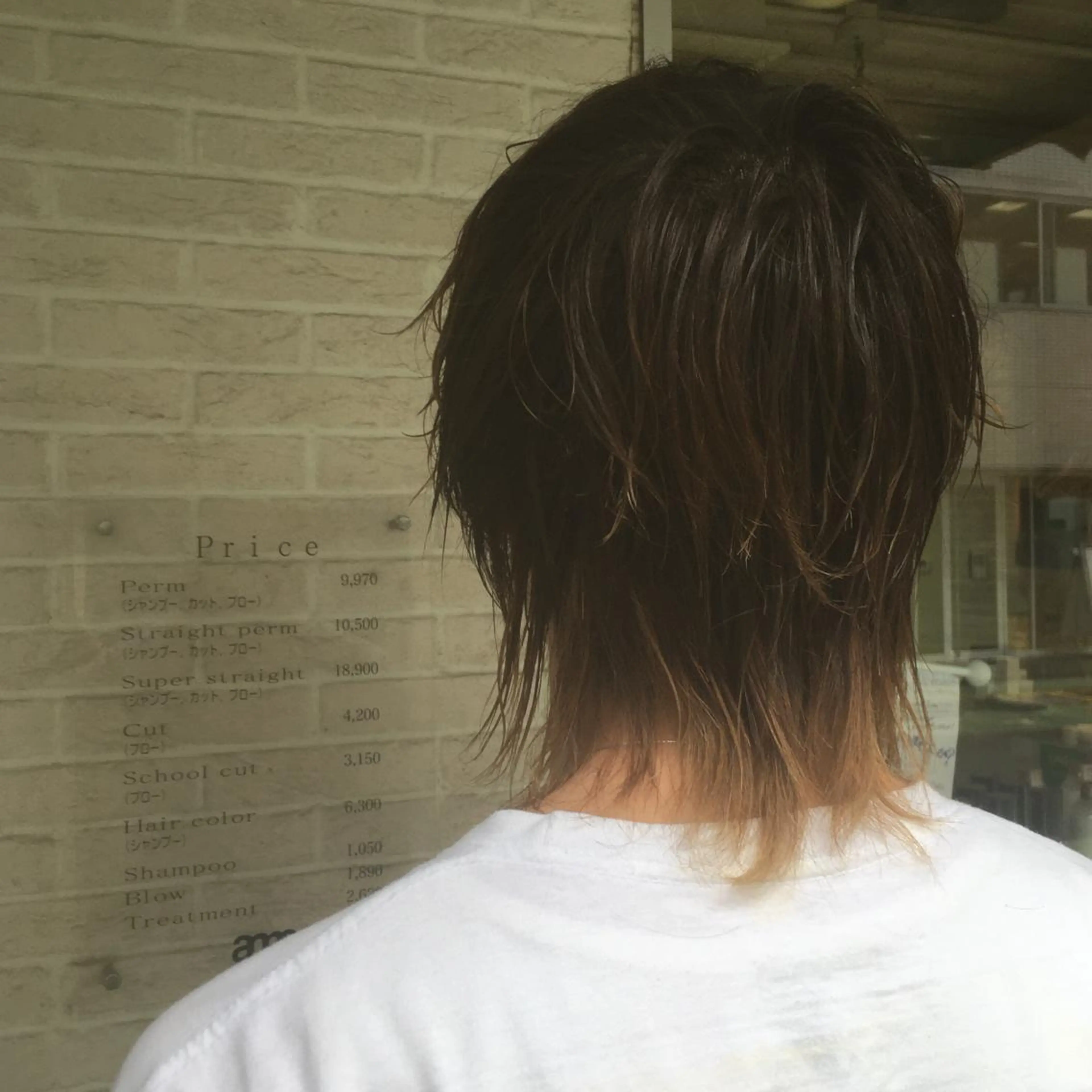 セミロング メンズ カット ヘアカラー トリートメント しのはら まどかのヘアスタイル