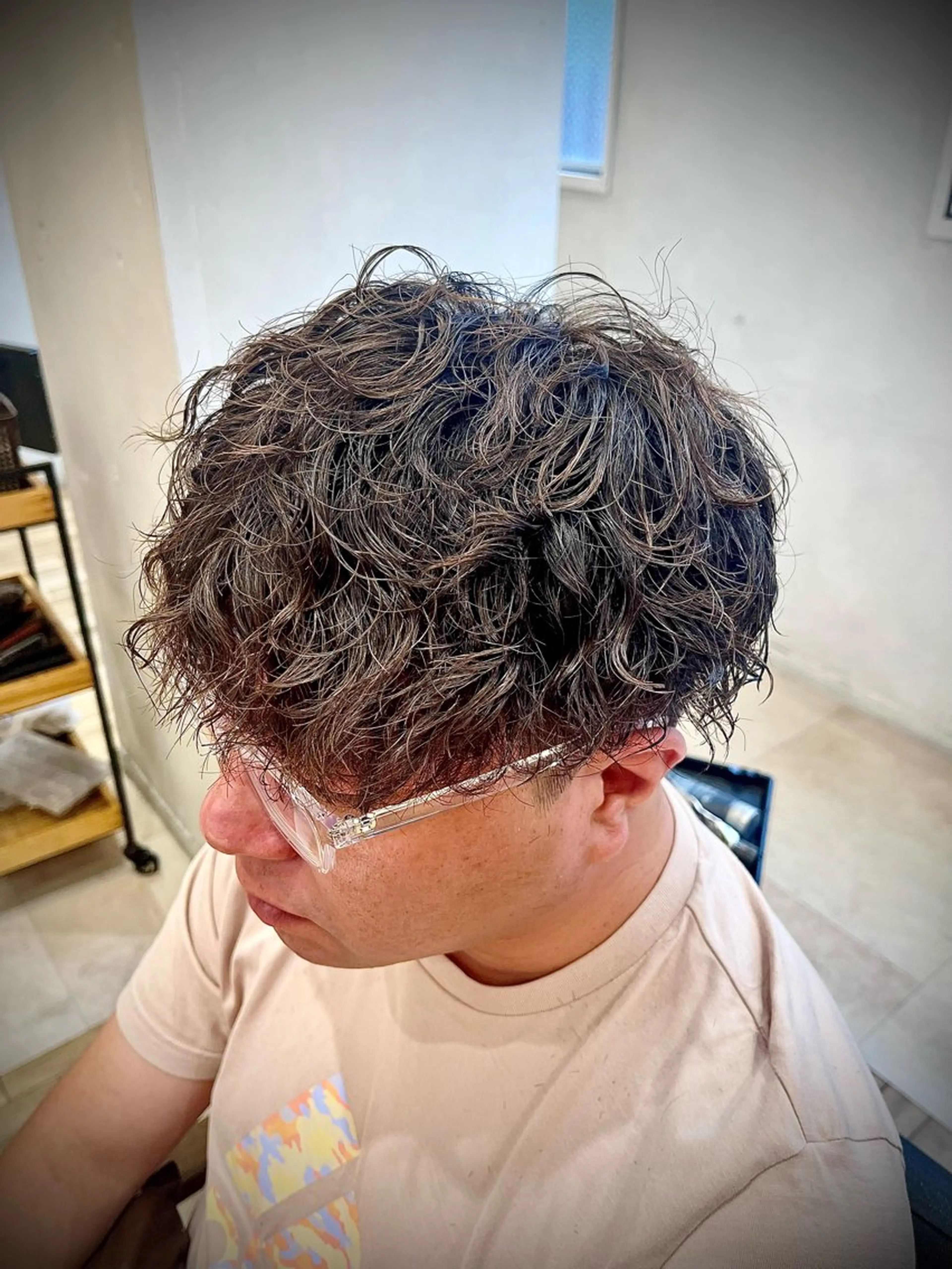 パーマ メンズ メンズパーマ スパイラルパーマ カット パーマ 🟦メンズ特化🟦 たかしま　あさひのヘアスタイル