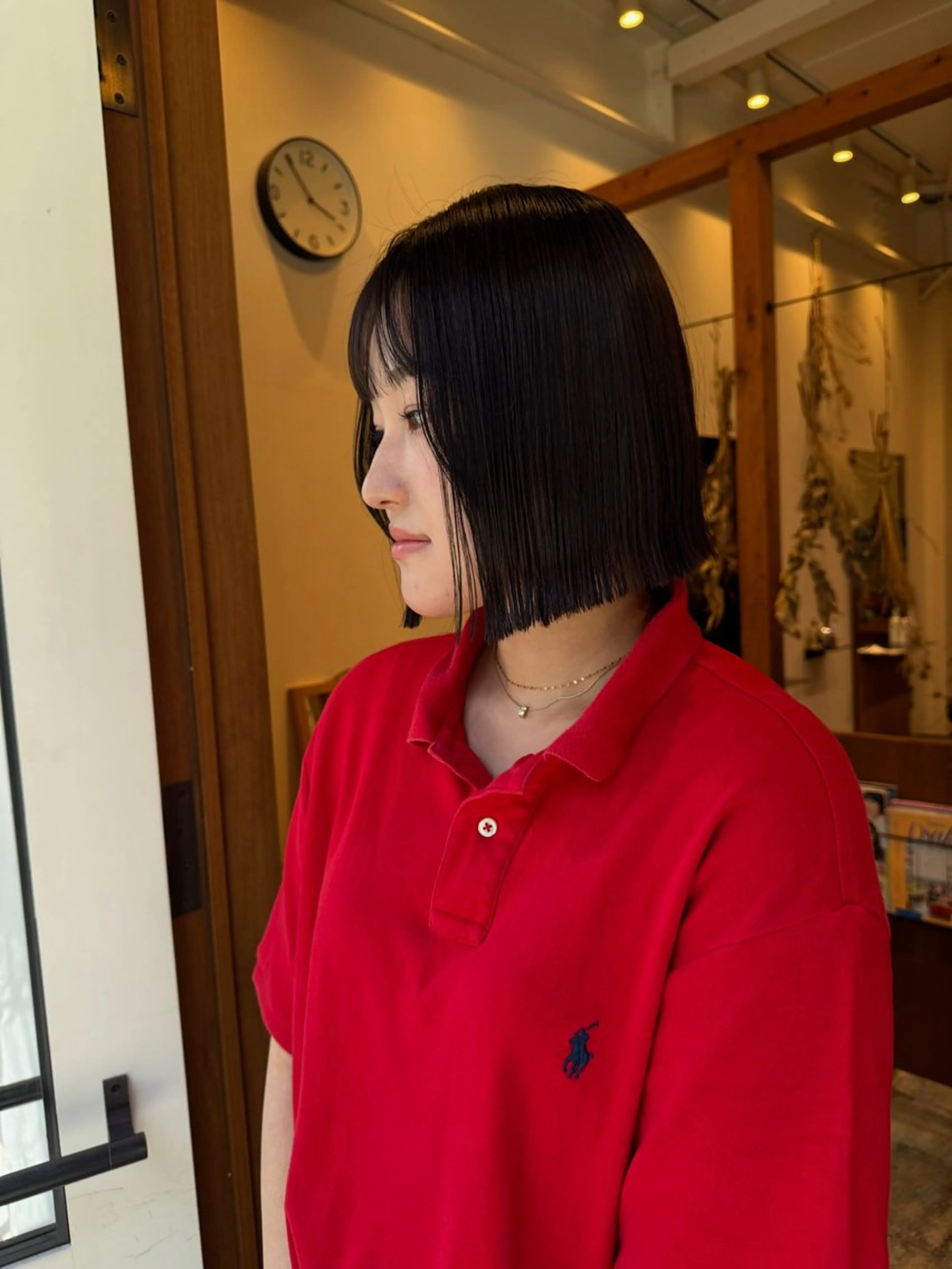 ショート 切りっぱなしボブ ボブ カット ヘアカラー トリートメント ENIF　大島 芽生のヘアスタイル