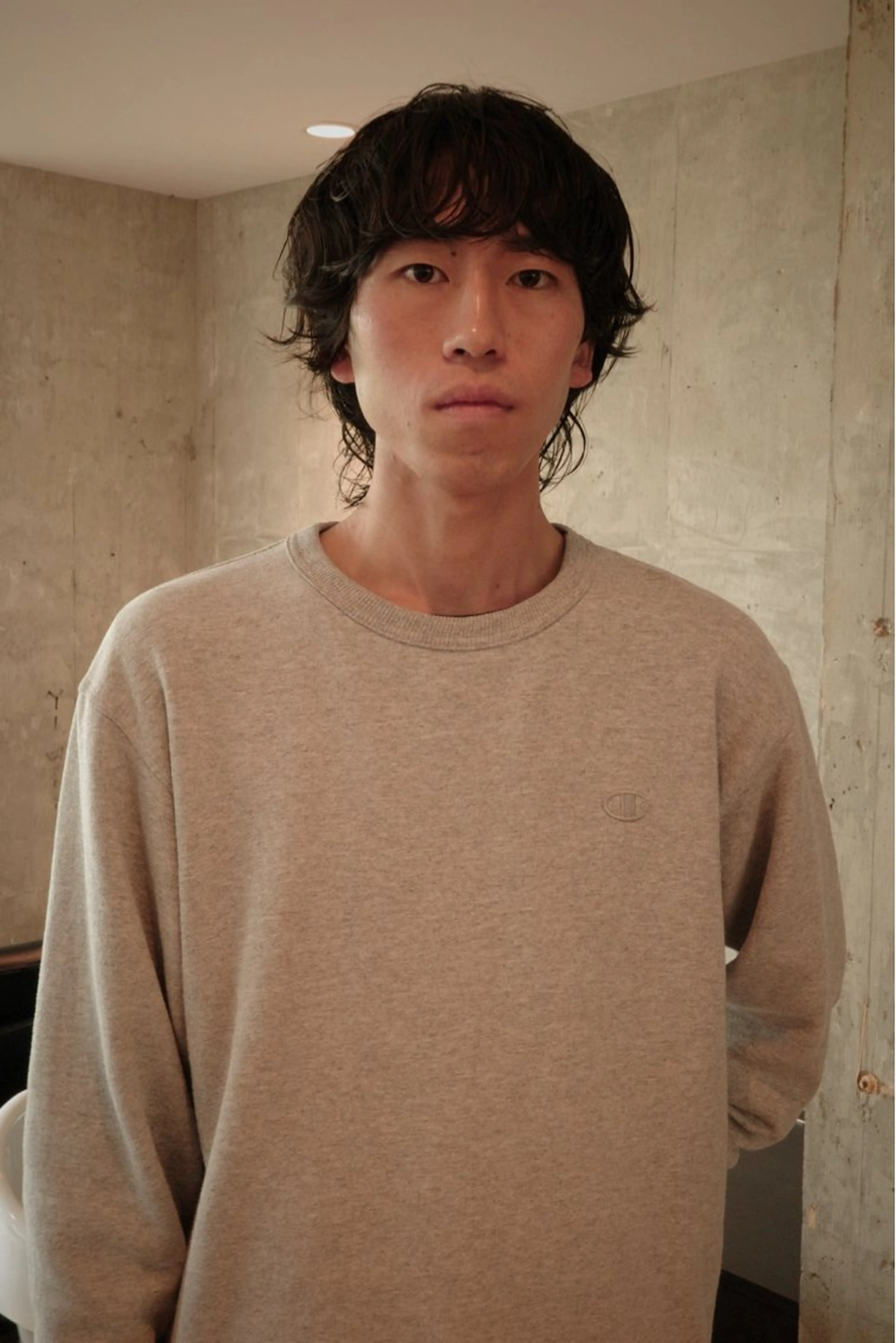 ミディアム メンズ ミディアムパーマ メンズパーマ カット パーマ フェザーパーマ/ 山口大輝のヘアスタイル