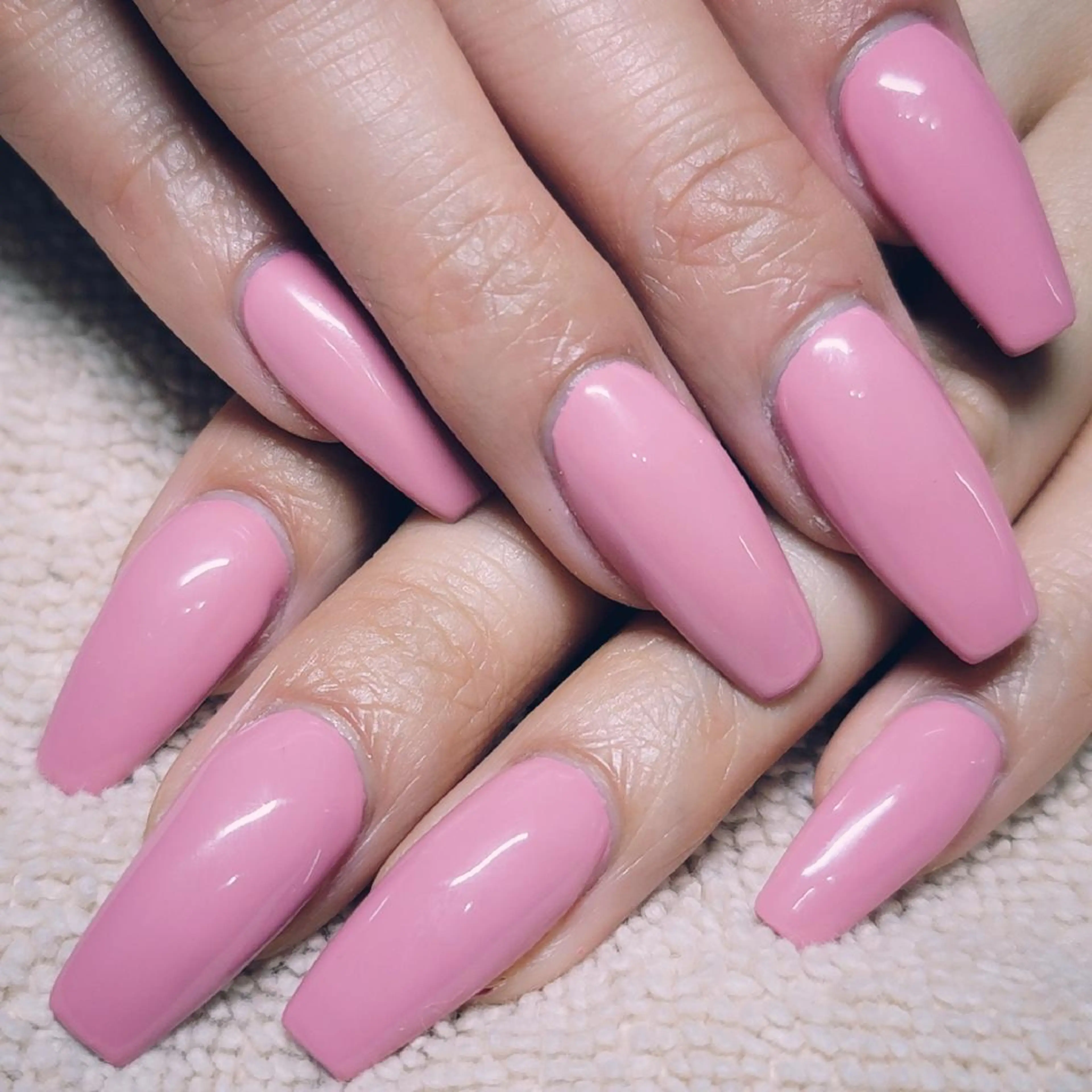 ネイル ワンカラーネイル ピンク ハンドネイル よしだ ひろきのネイルデザイン