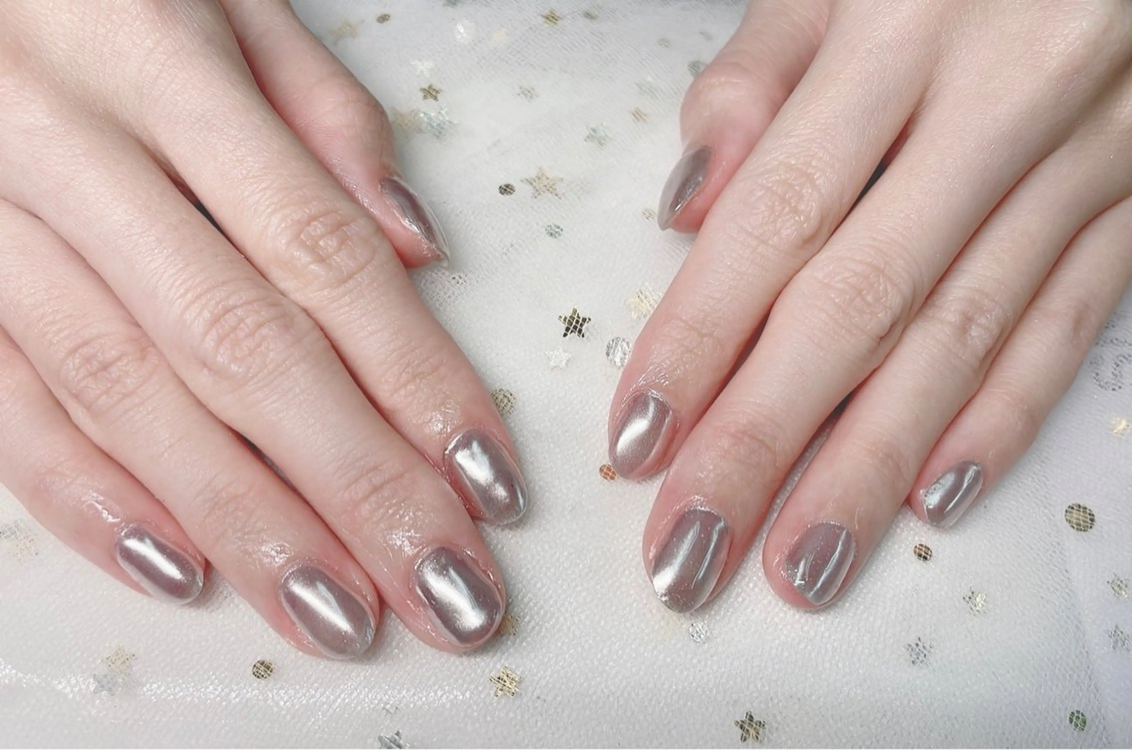 ネイル キラキラネイル 韓国ネイル ネイルチップ ワンホンネイル Van Nail Salon 本厚木のネイルデザイン