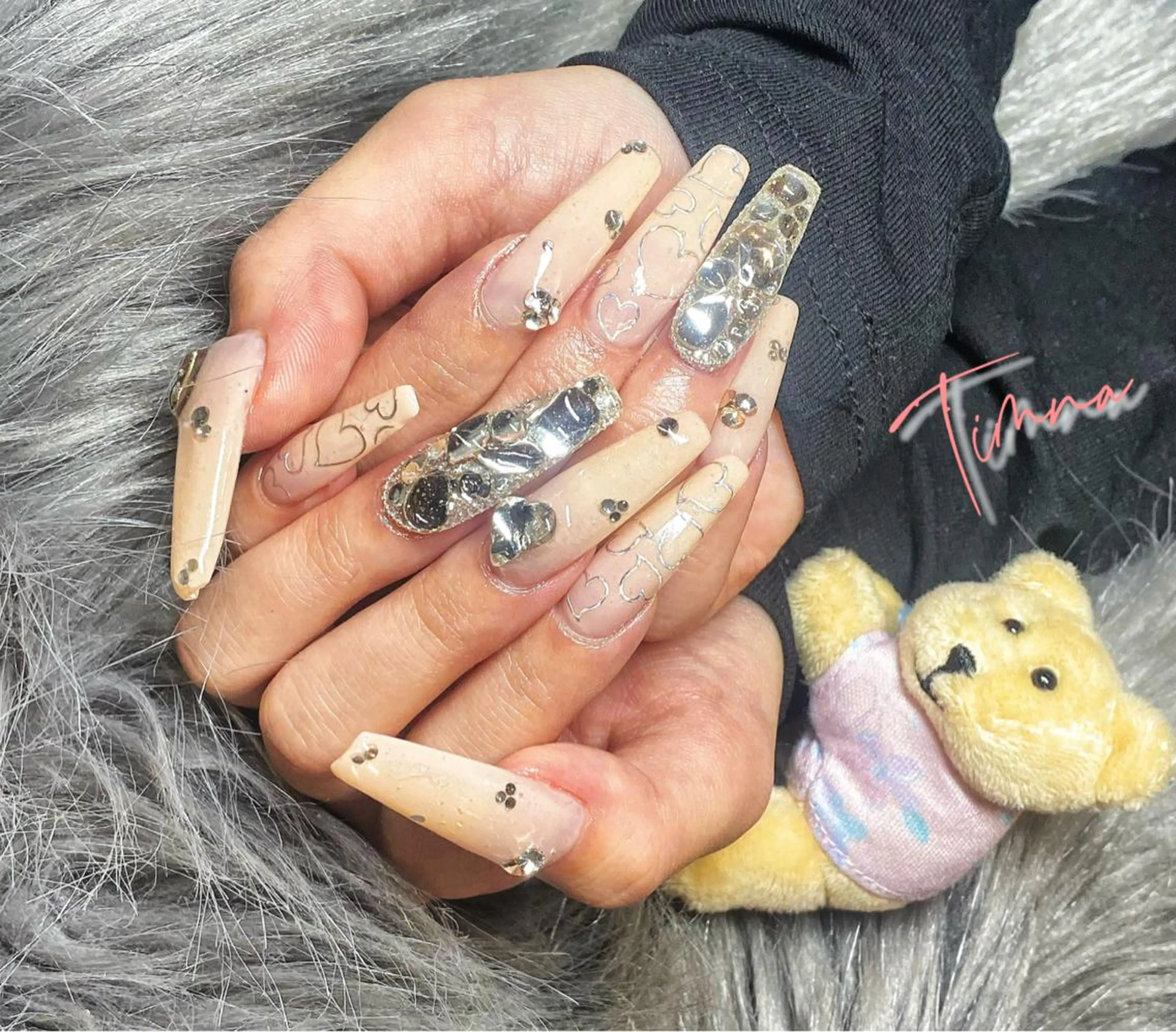 🌈長さ出し　オフ有　デザインし放題　¥15000の写真