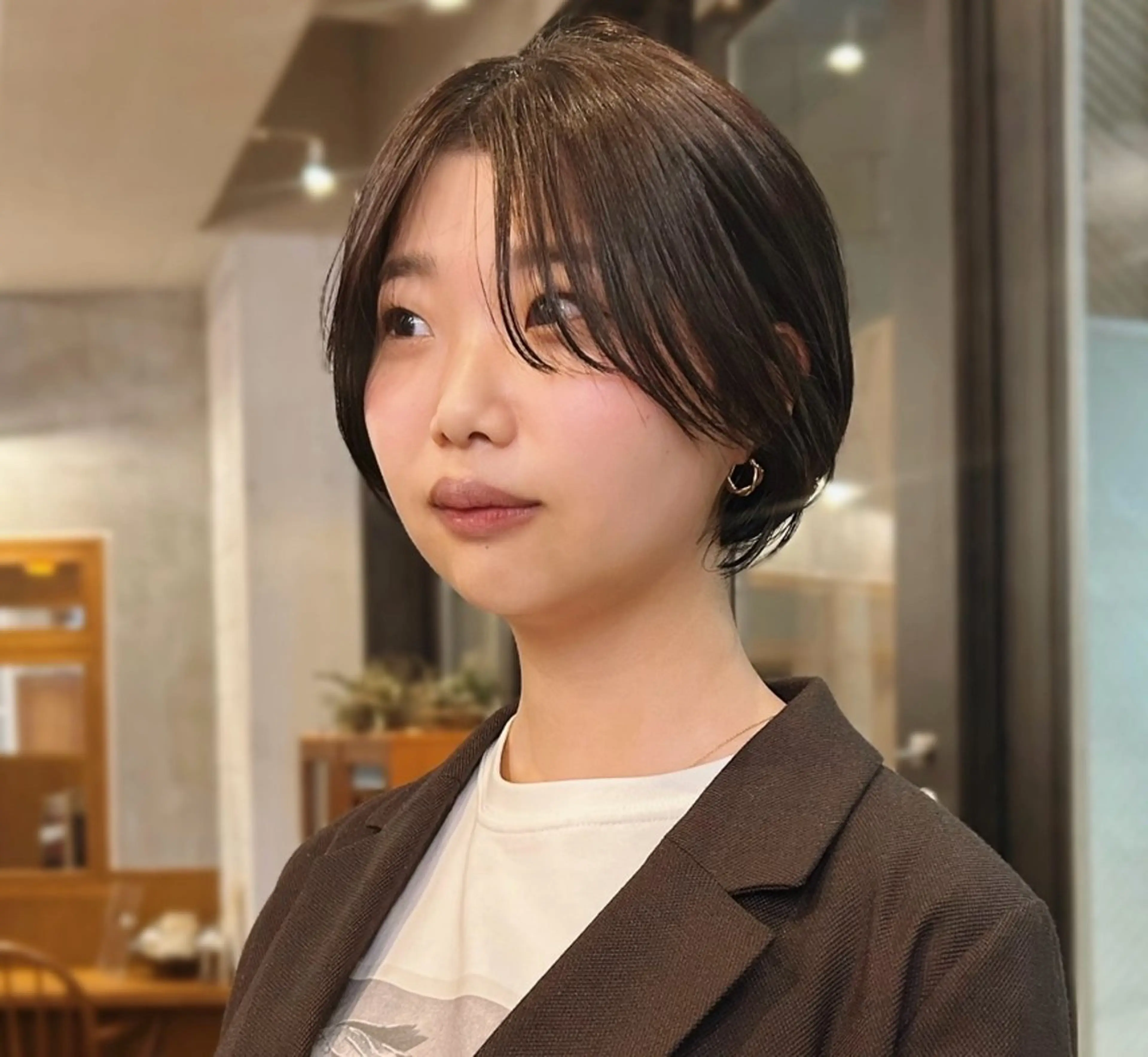 ショート ショートボブ 丸みショート ボブ ショートヘア 小顔カット tete nico所属・似合わせ/ヘアカラー nanami🌸のヘアスタイル